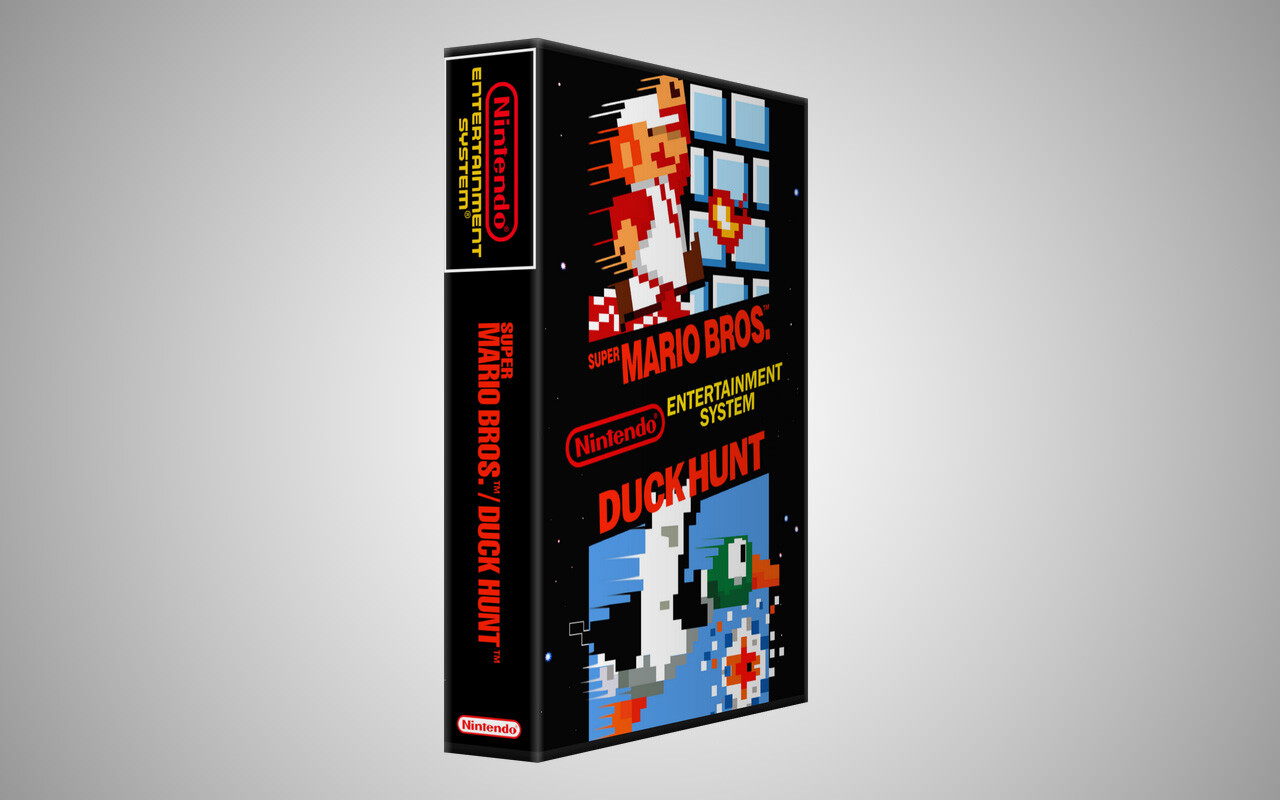 Super Mario Bros. / Duck Hunt – Nintendo NES Custom Case *NO GAME*