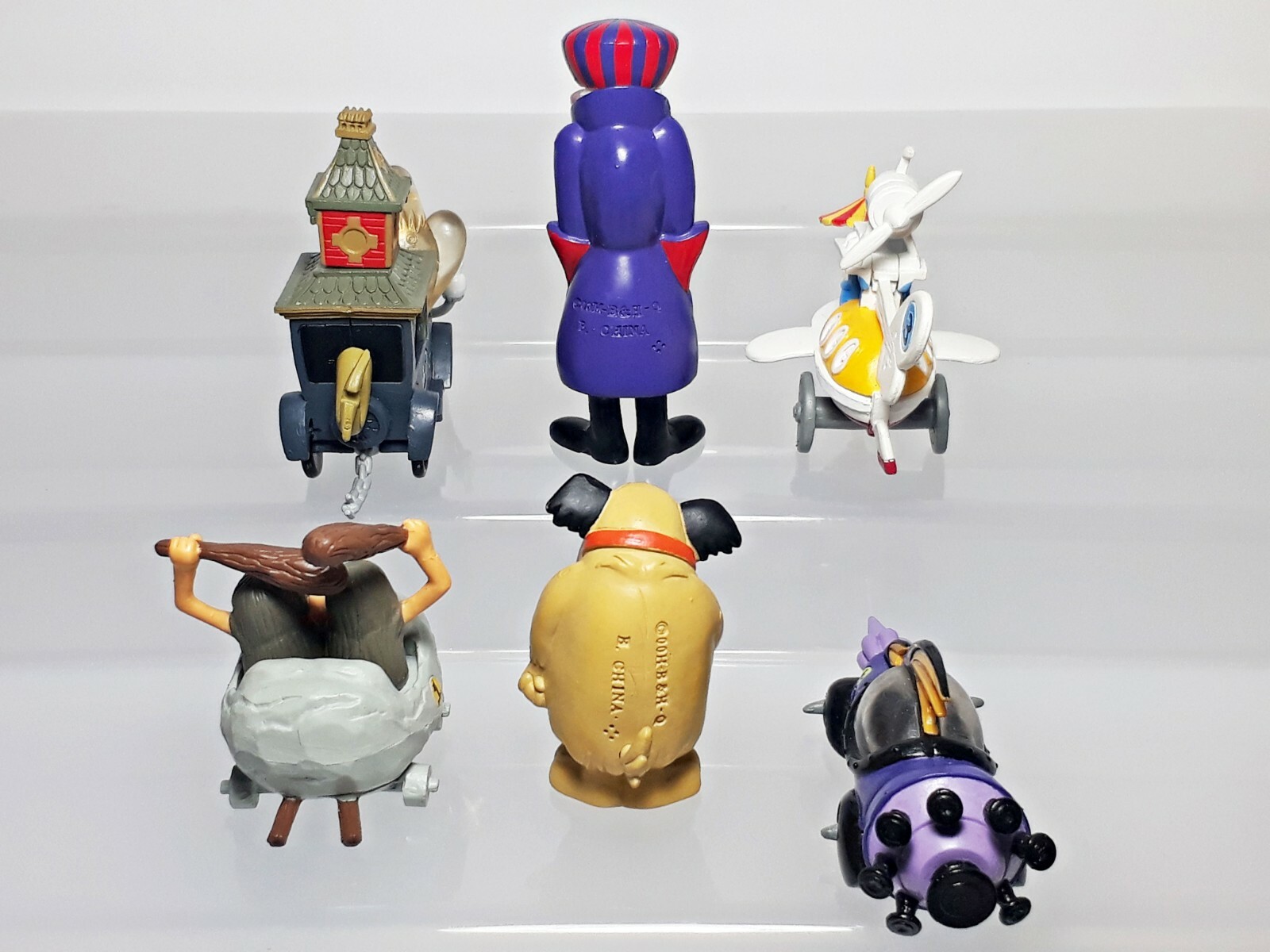Wacky Races Vehicle Figure Set (6) Bandai HG Mean Machine Creepy Coupe 1.3-2.9″