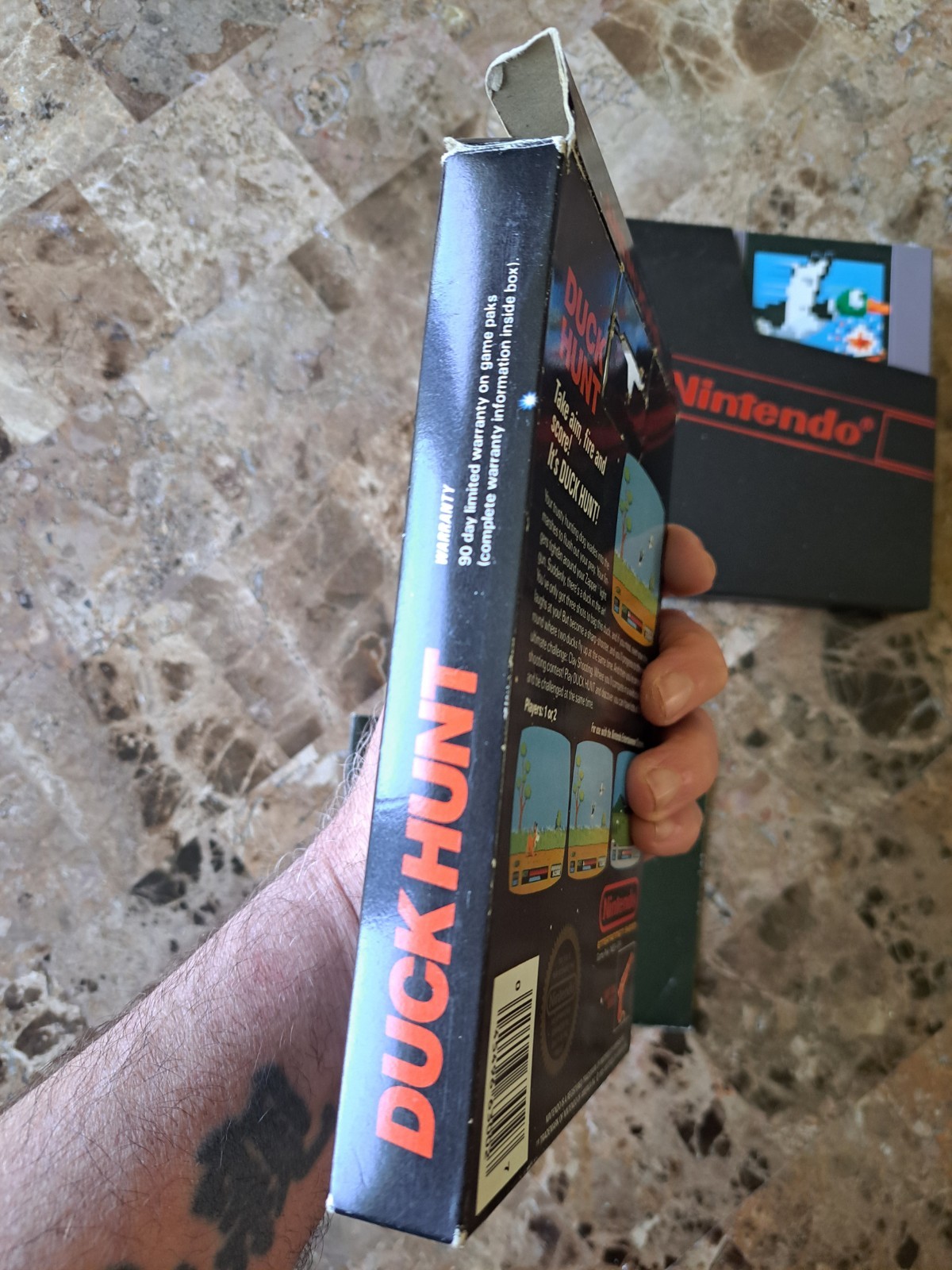 Duck Hunt NES Nintendo CIB Very Nice 4th Print Hangtab Authentic Free Fast Ship