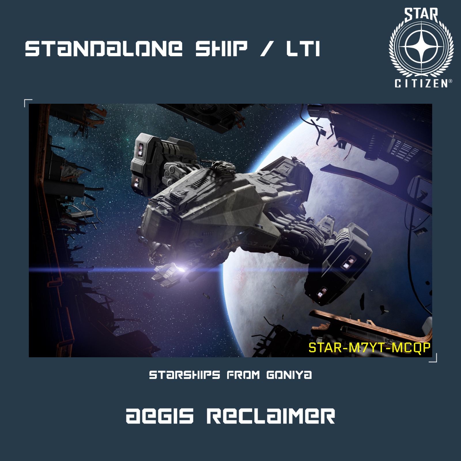 STAR CITIZEN – AEGIS RECLAIMER – LTI – CCU’d – (Lifetime Insurance)