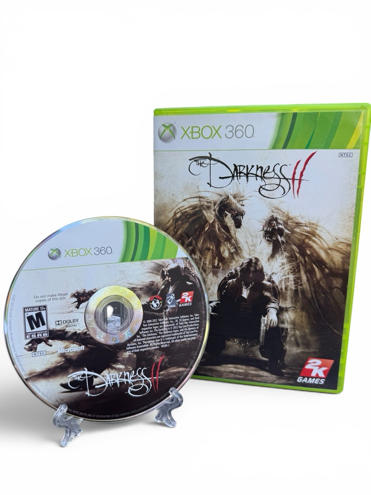 The Darkness II Microsoft Xbox 360, 2012 Disc Excellent Condition No Manual