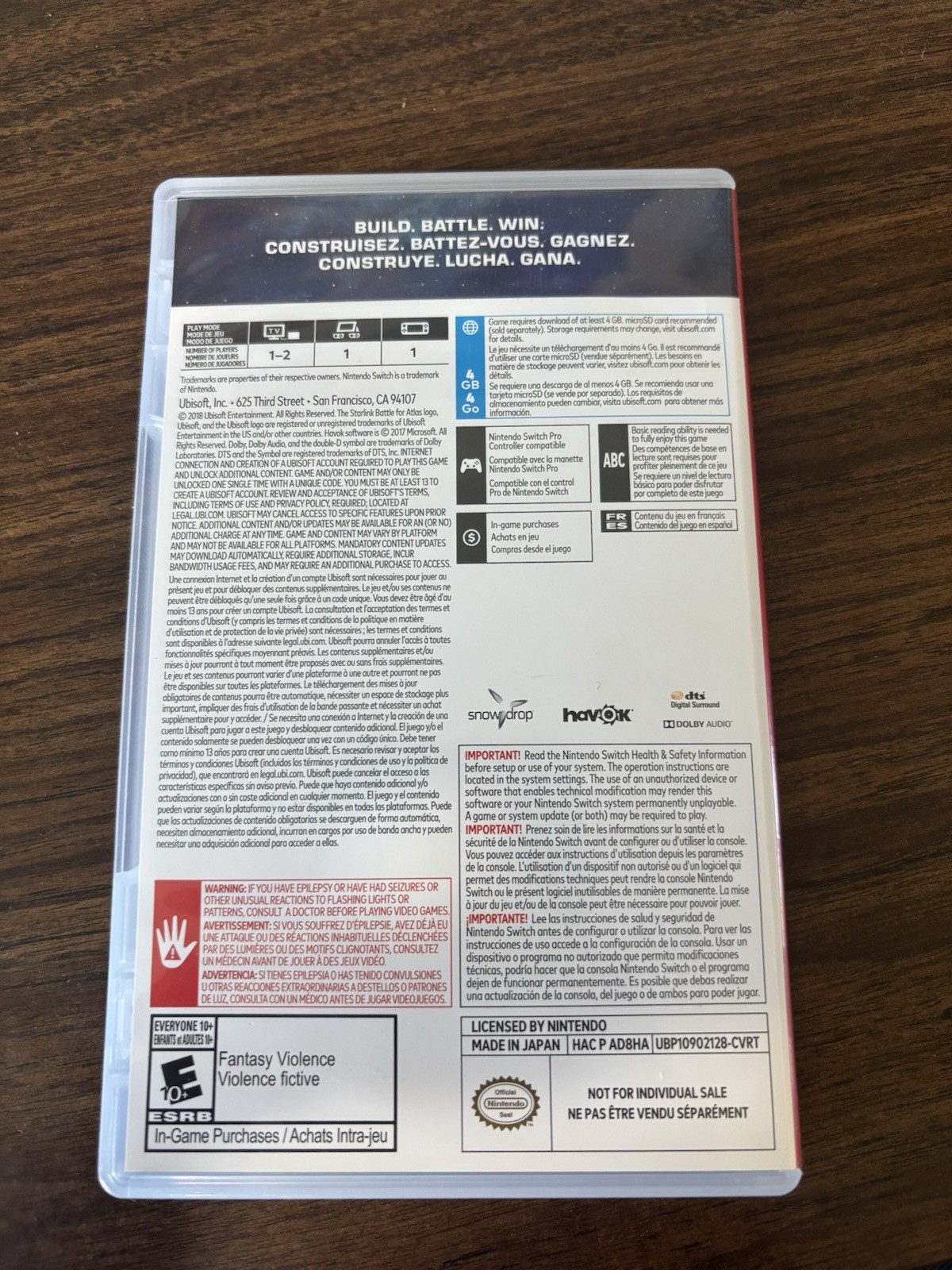 Starlink Battle for Atlas Nintendo Switch Starter Pack Starfox Arwing + Extras