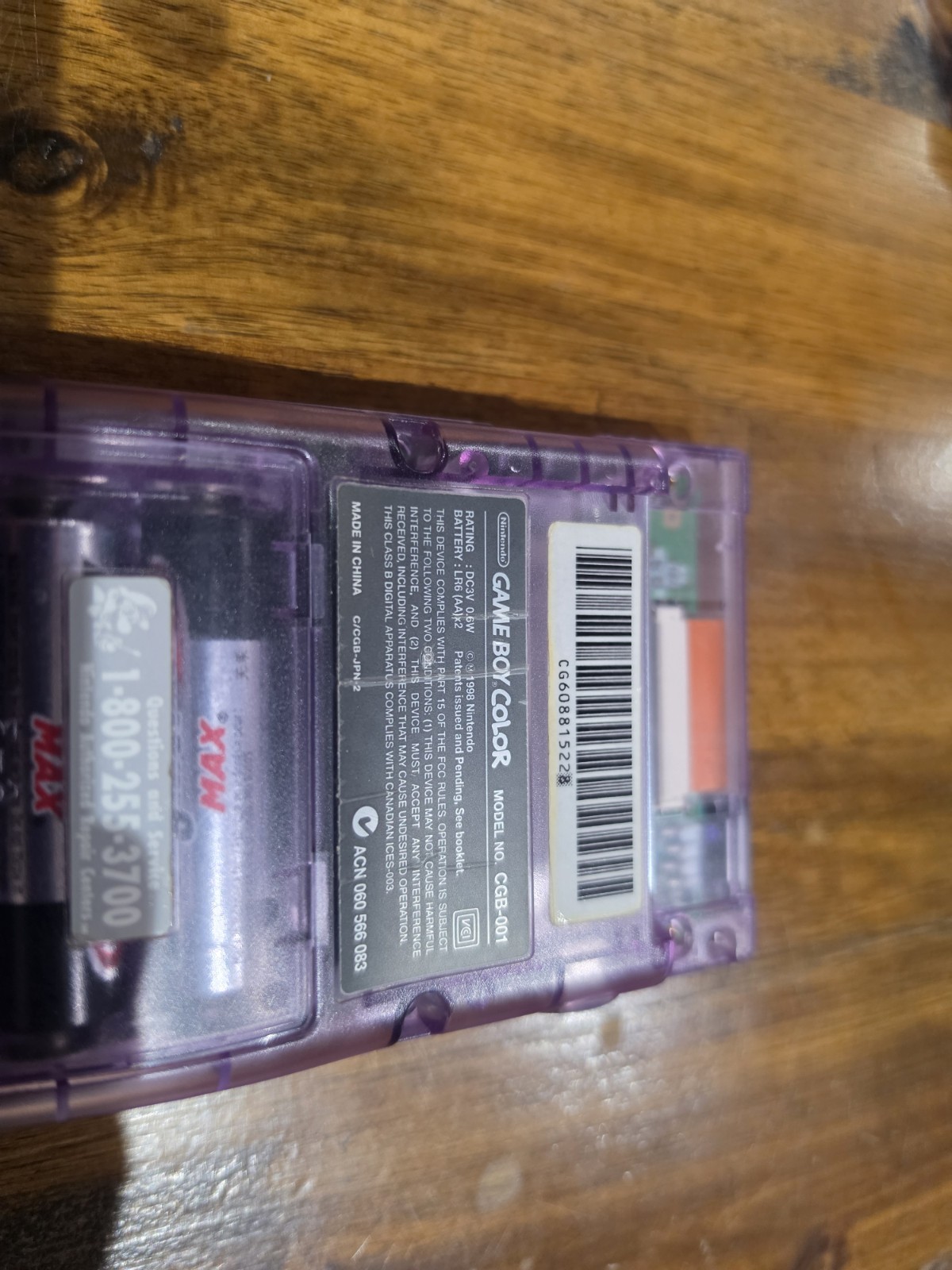 Nintendo Game Boy Color Handheld System – Atomic Purple CGB-001 Tested Working
