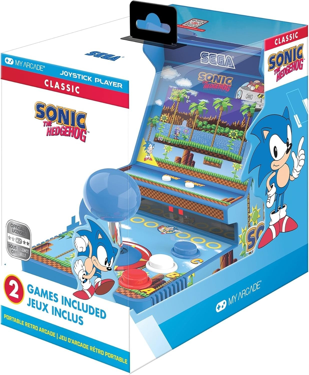 My Arcade- Sonic The Hedgehog Retro Game Console, 2 Games in 1, 3.5″ Display-NEW