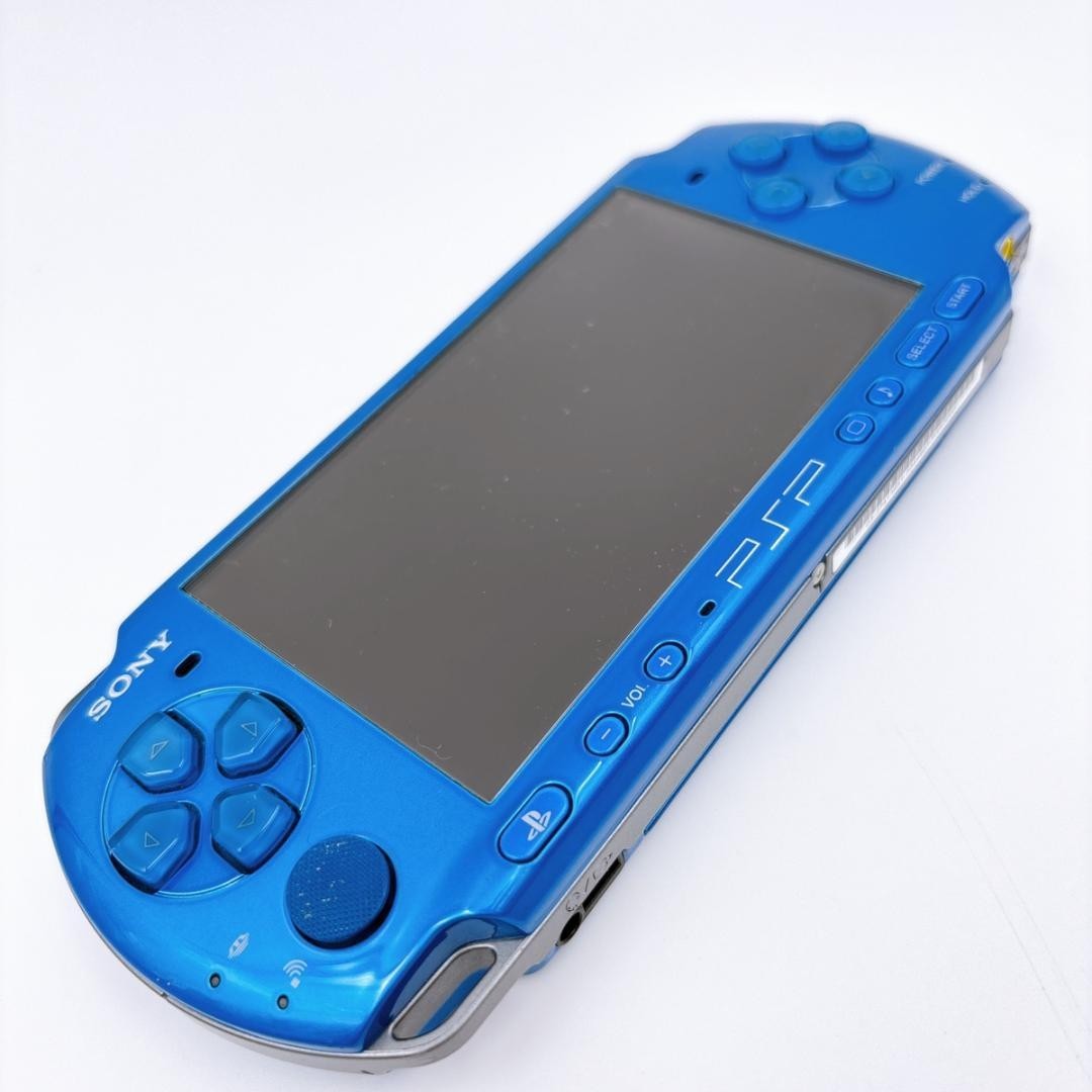Excellent Sony PSP-3000 Vibrant Blue Console w/ Charger and Case