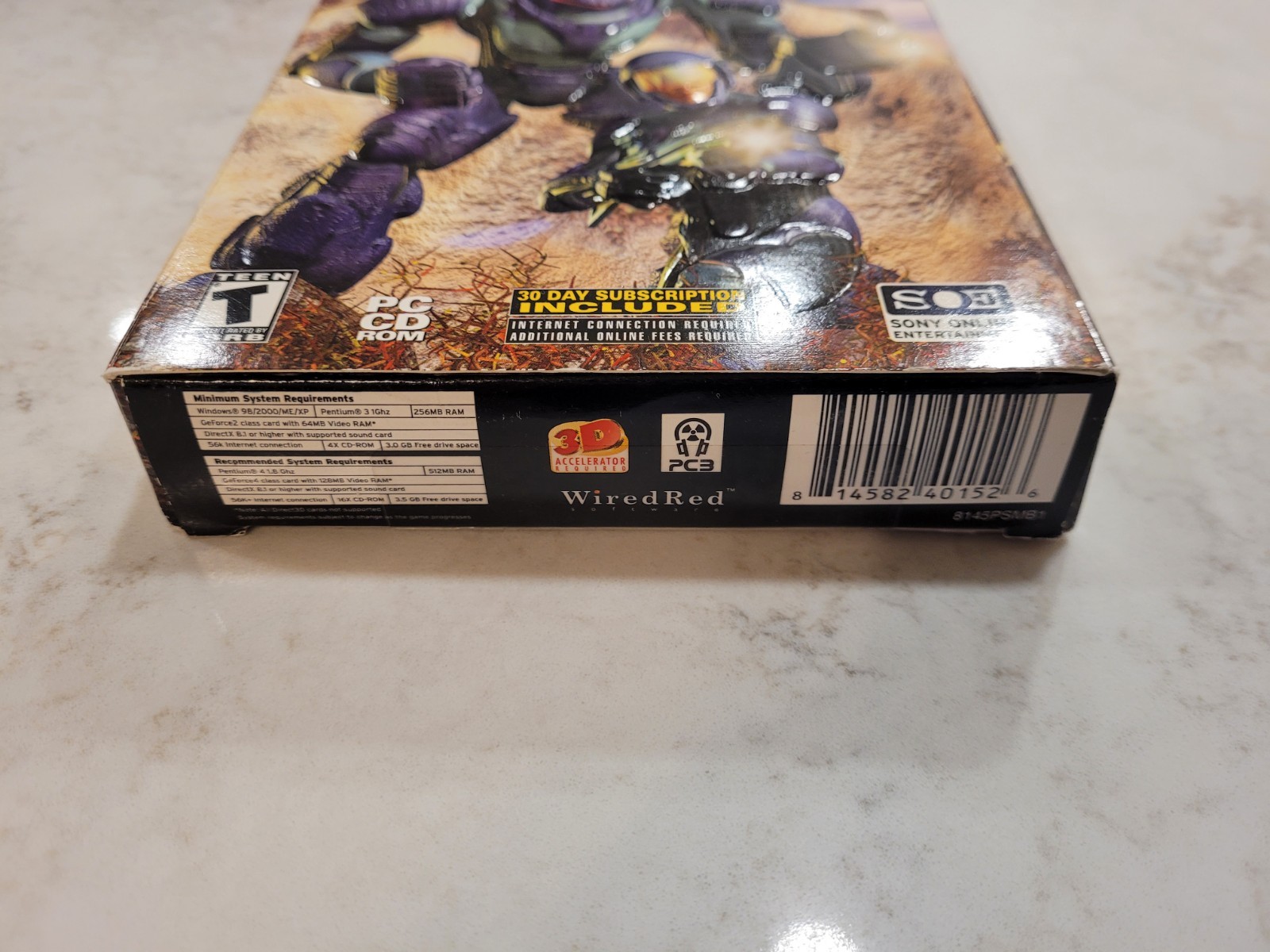 Vintage Sony Online Entertainment PlanetSide PC Game CD-ROM 2003 Complete