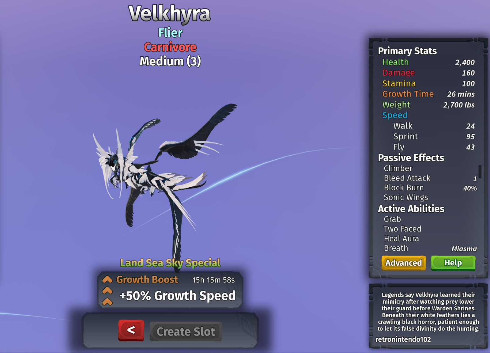 Velkhyra Species | Creatures of Sonaria | Roblox