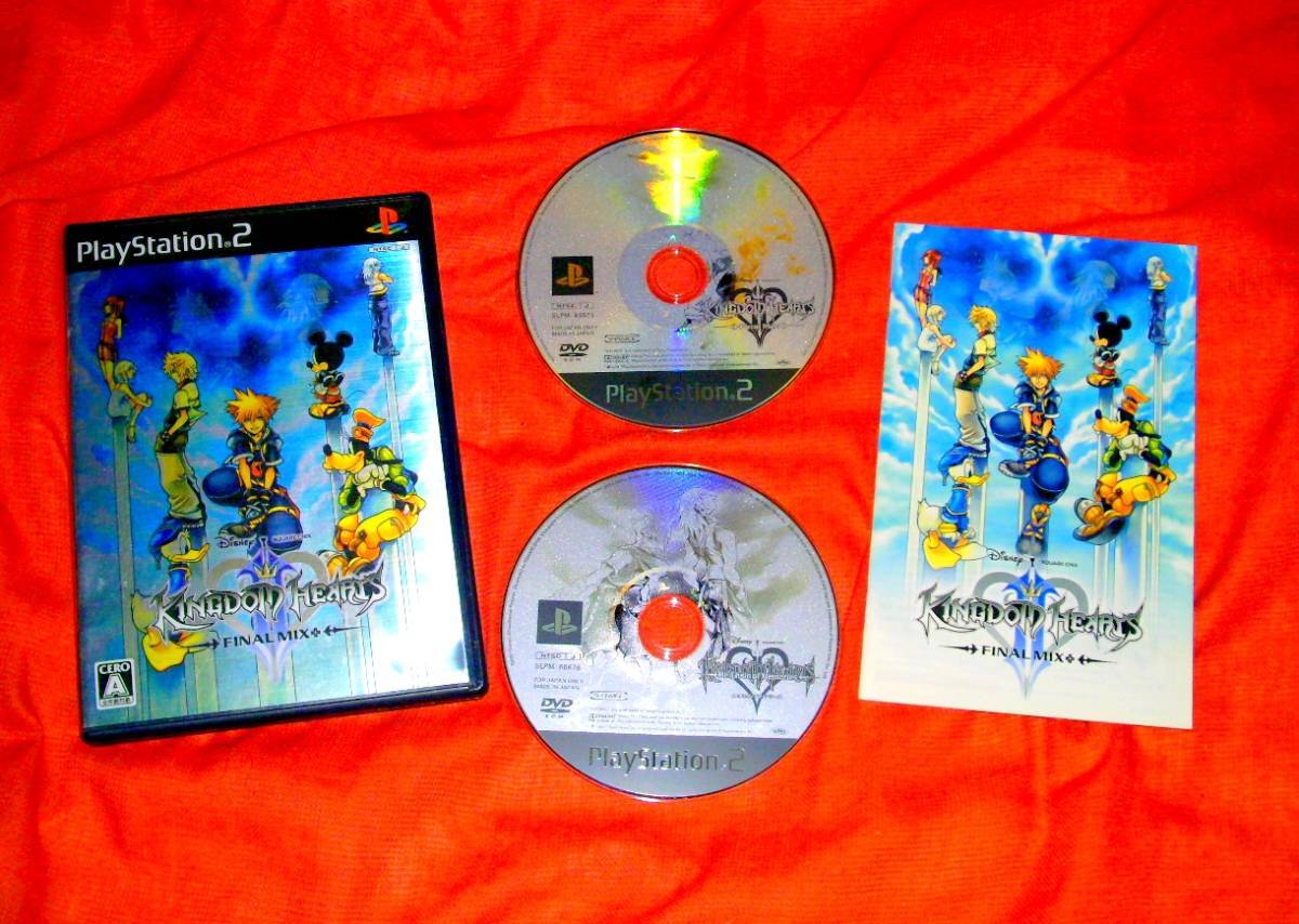 Lot 4 Kingdom Hearts & II & Final Mix & Final Mix + set PS2 Japanese Version