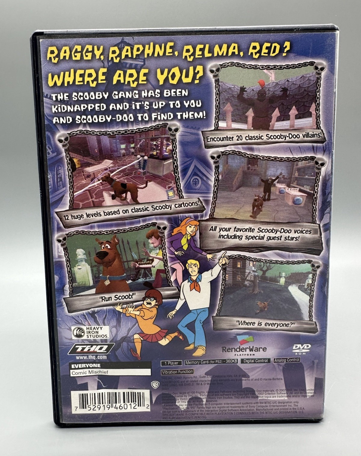 Scooby-Doo! Night of 100 Frights (Sony PlayStation 2, 2002) No Manual
