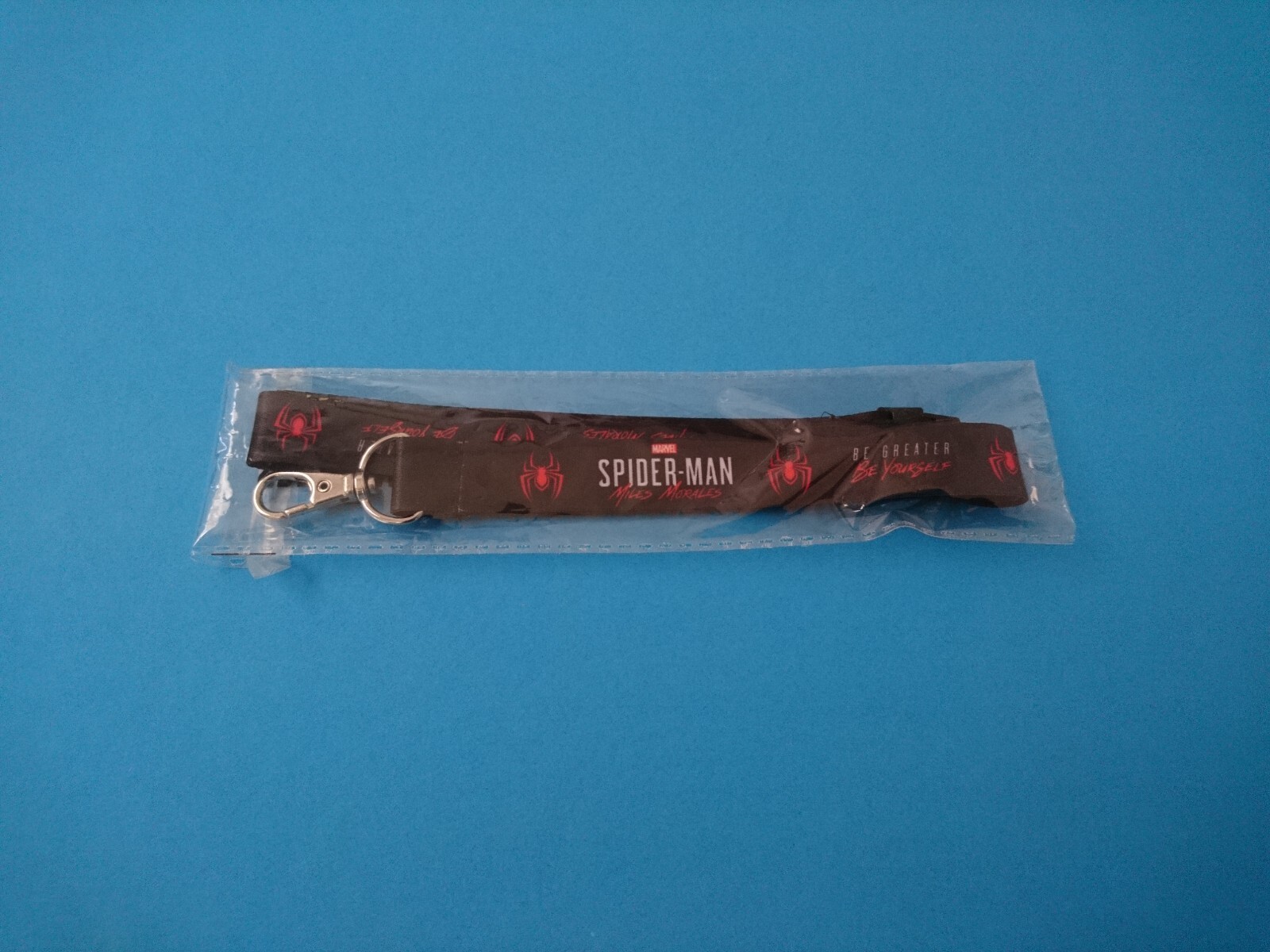 MARVEL SPIDERMAN MILES MORALES PS5 LANYARD ID Holder Keyring Sony “BRAND NEW”