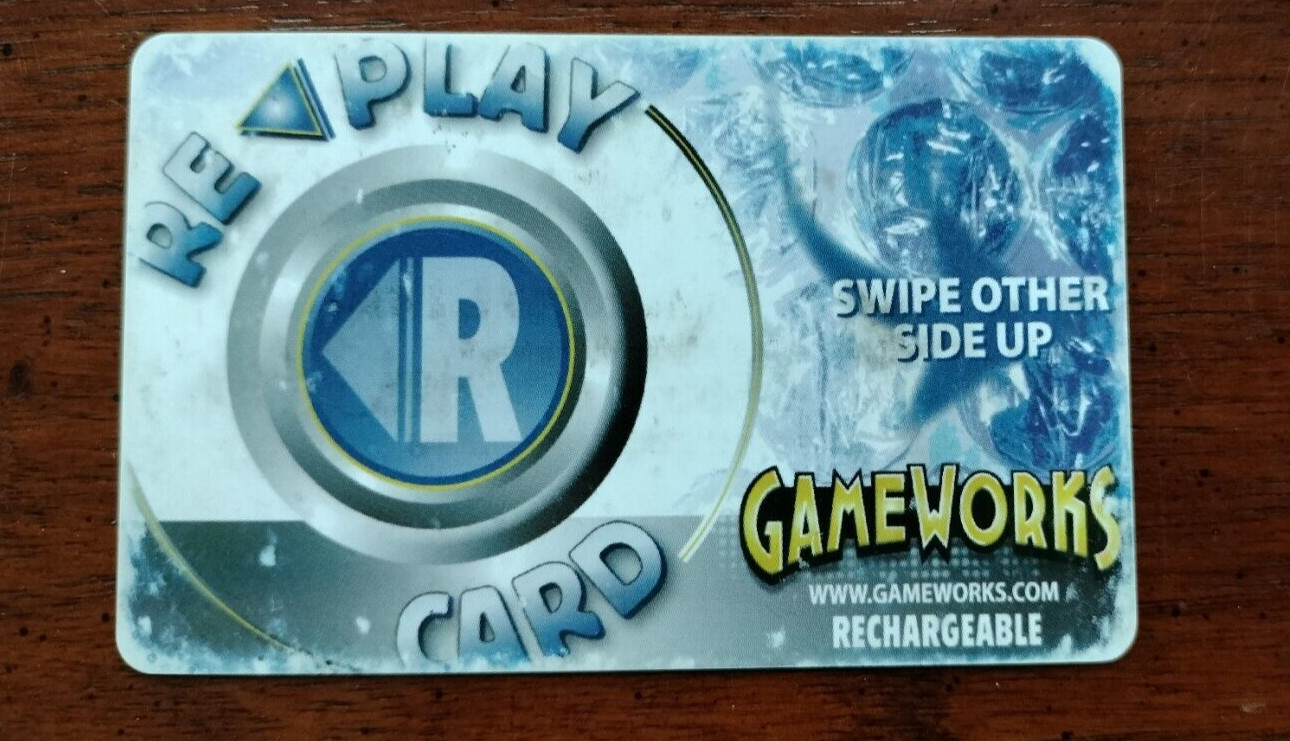 Gameworks Sega Replay Prepaid Card – Expired – No Balance – Collectible Only