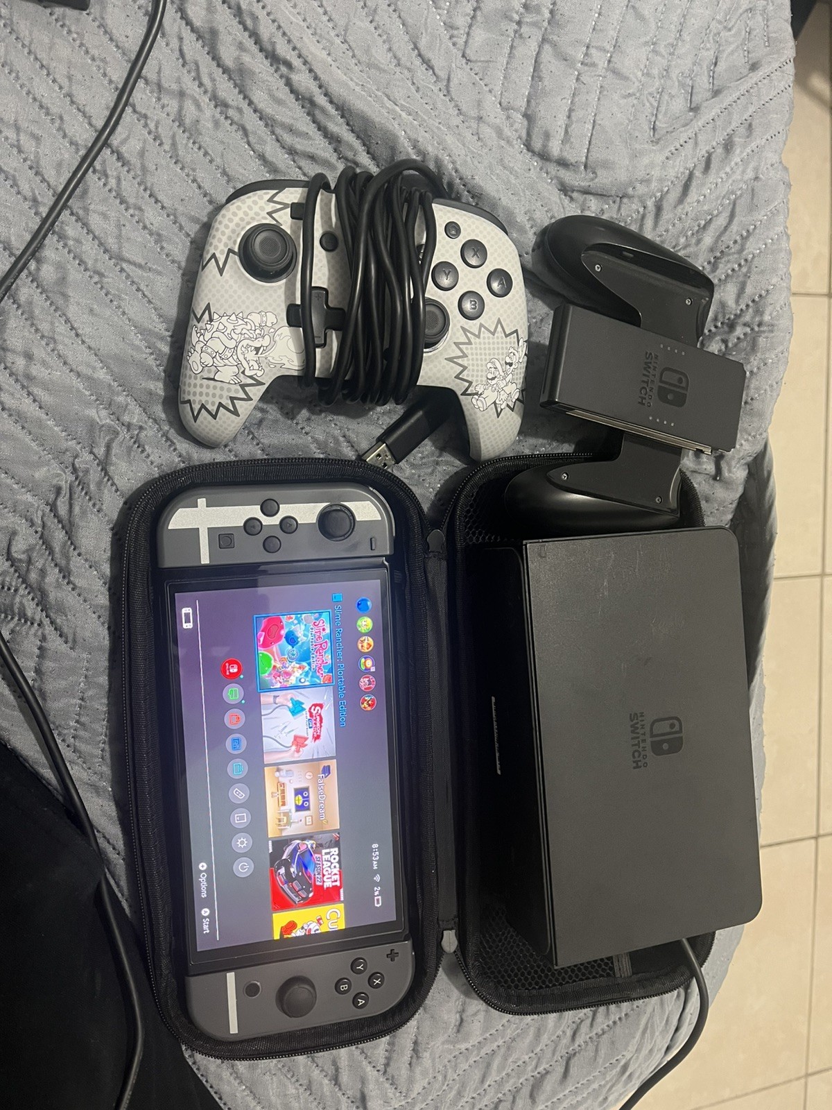Nintendo Switch (OLED Model) Super Smash Bros. 64GB Console+Accessory+ 3 Games