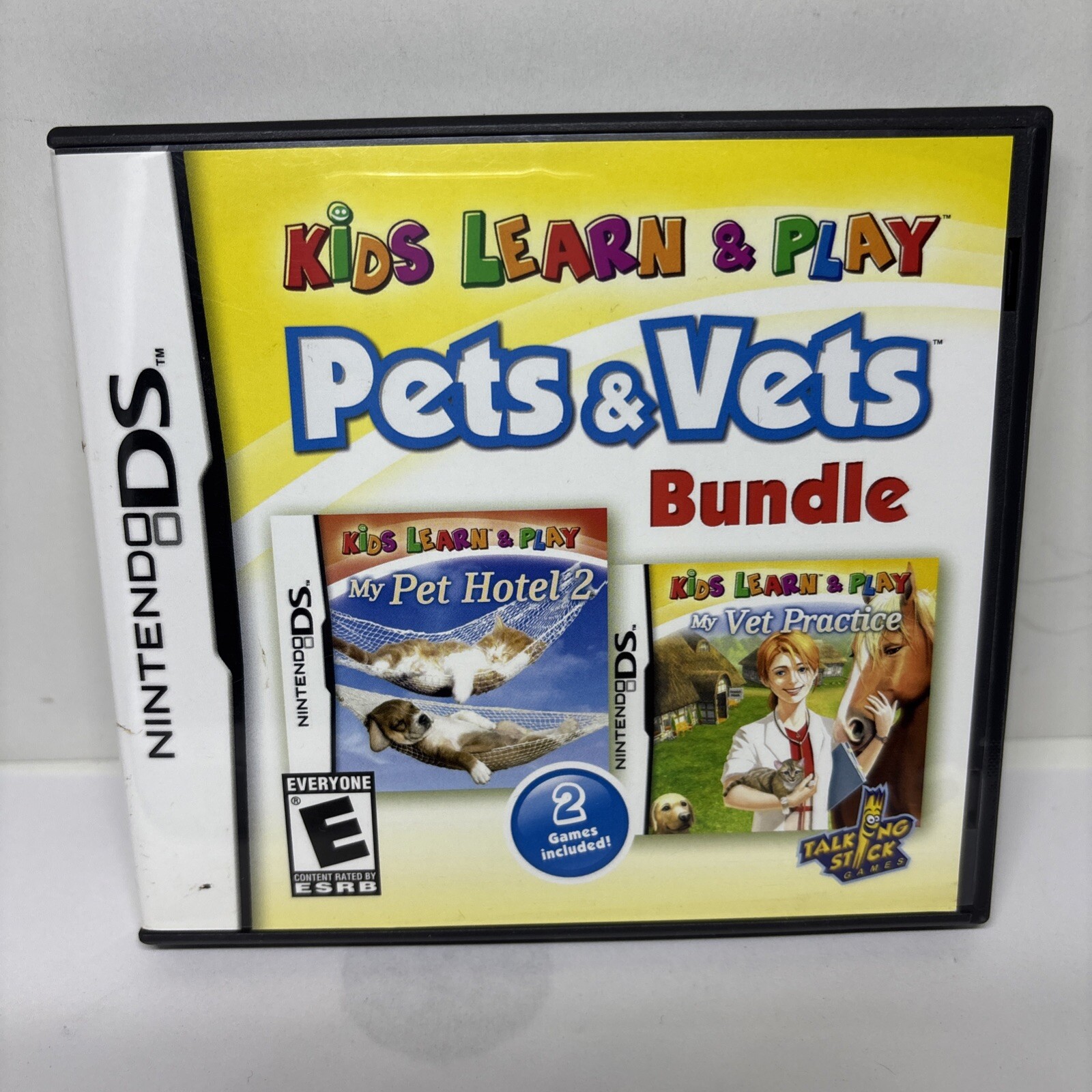 Nintendo DS Kids Learn and Play Pets and Vets Bundle Handheld Video Game 2012