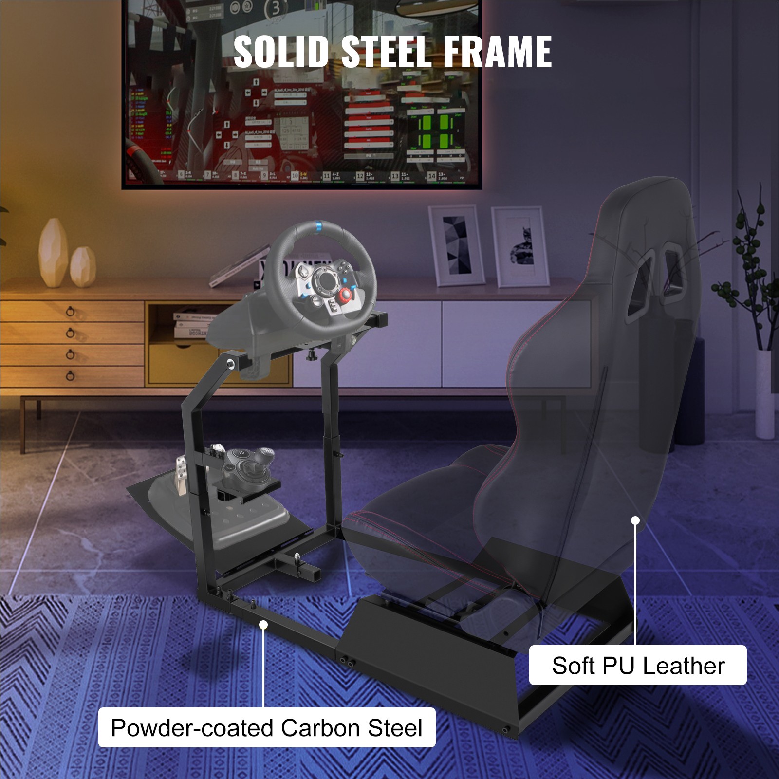 VEVOR Racing Simulator Cockpit Steering Wheel Stand G29/G923/G920 STAND ONLY