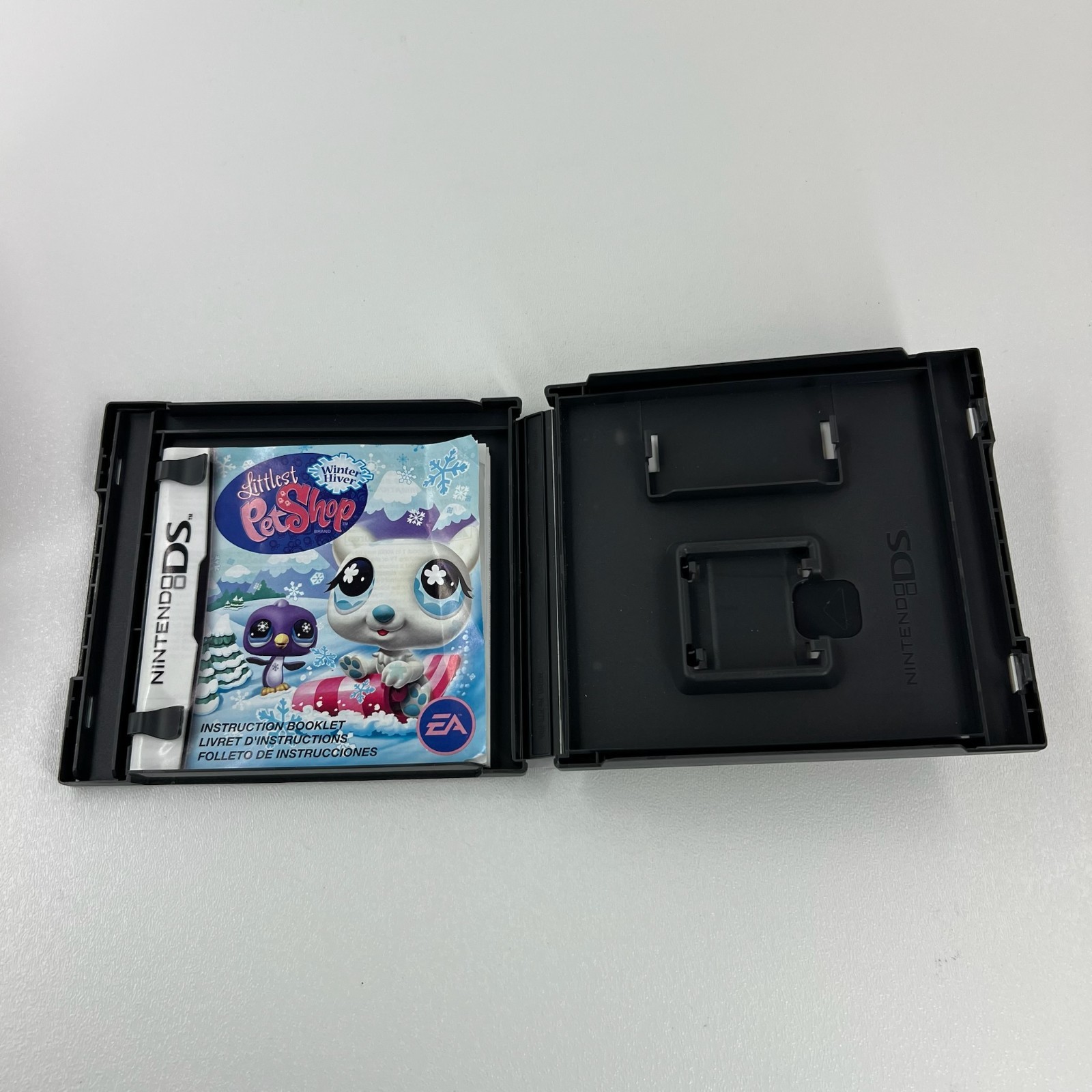 Littlest Pet Shop Nintendo DS Cases Manuals Bundle Winter Biggest Stars Purple