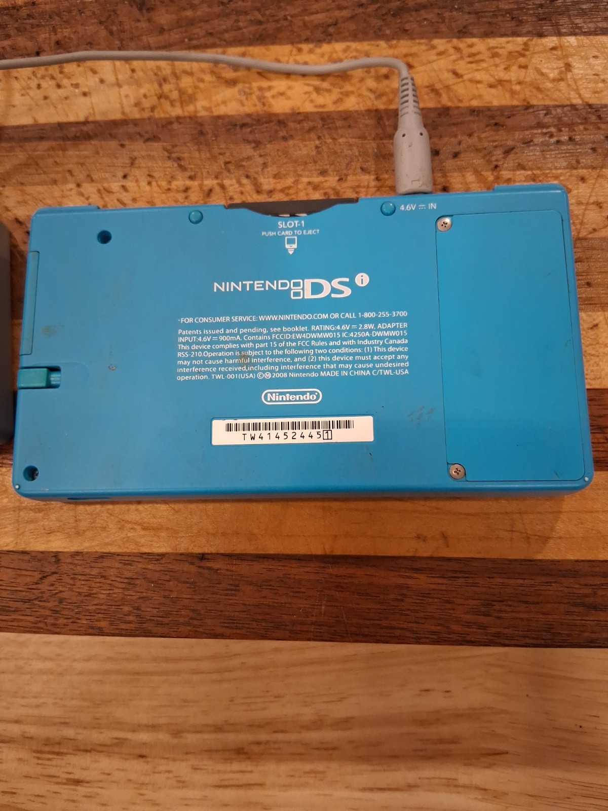 Nintendo DSi TWL-001 Teal Blue SD Card No Stylus No Games Tested Works *look*