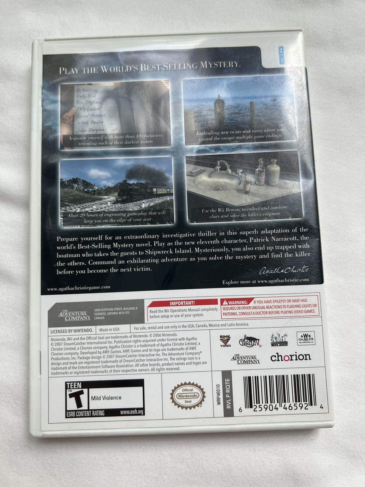 Agatha Christie: And Then There Were None (Nintendo Wii, 2008)