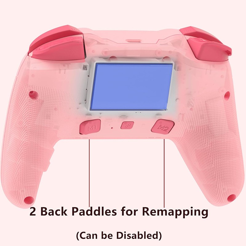 Pink Switch Pro Controller Wireless Gamepad with Vibration ALPS Joysticks Turbo