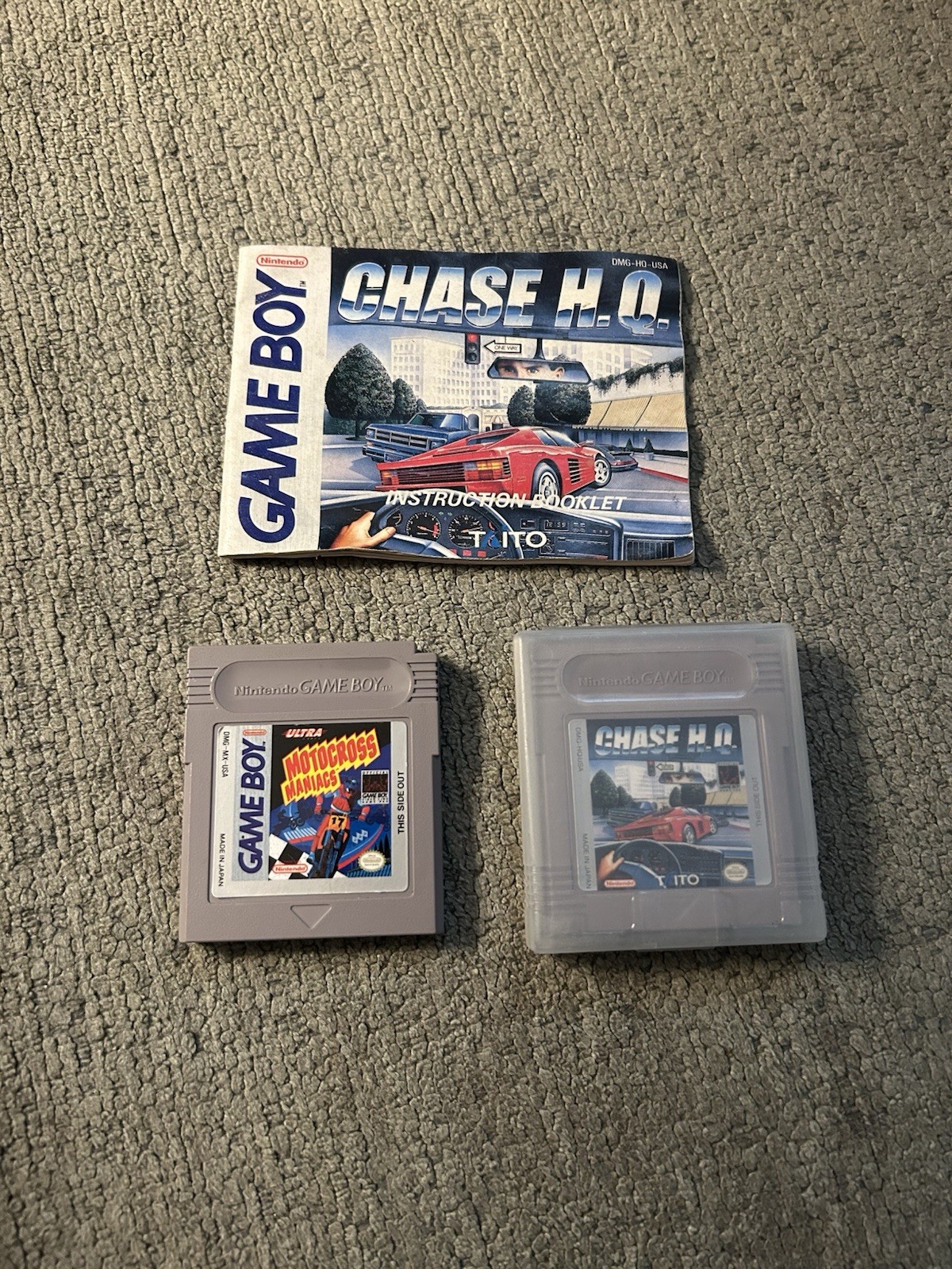 Motocross Maniacs & Chase HQ Nintendo Game Boy Authentic