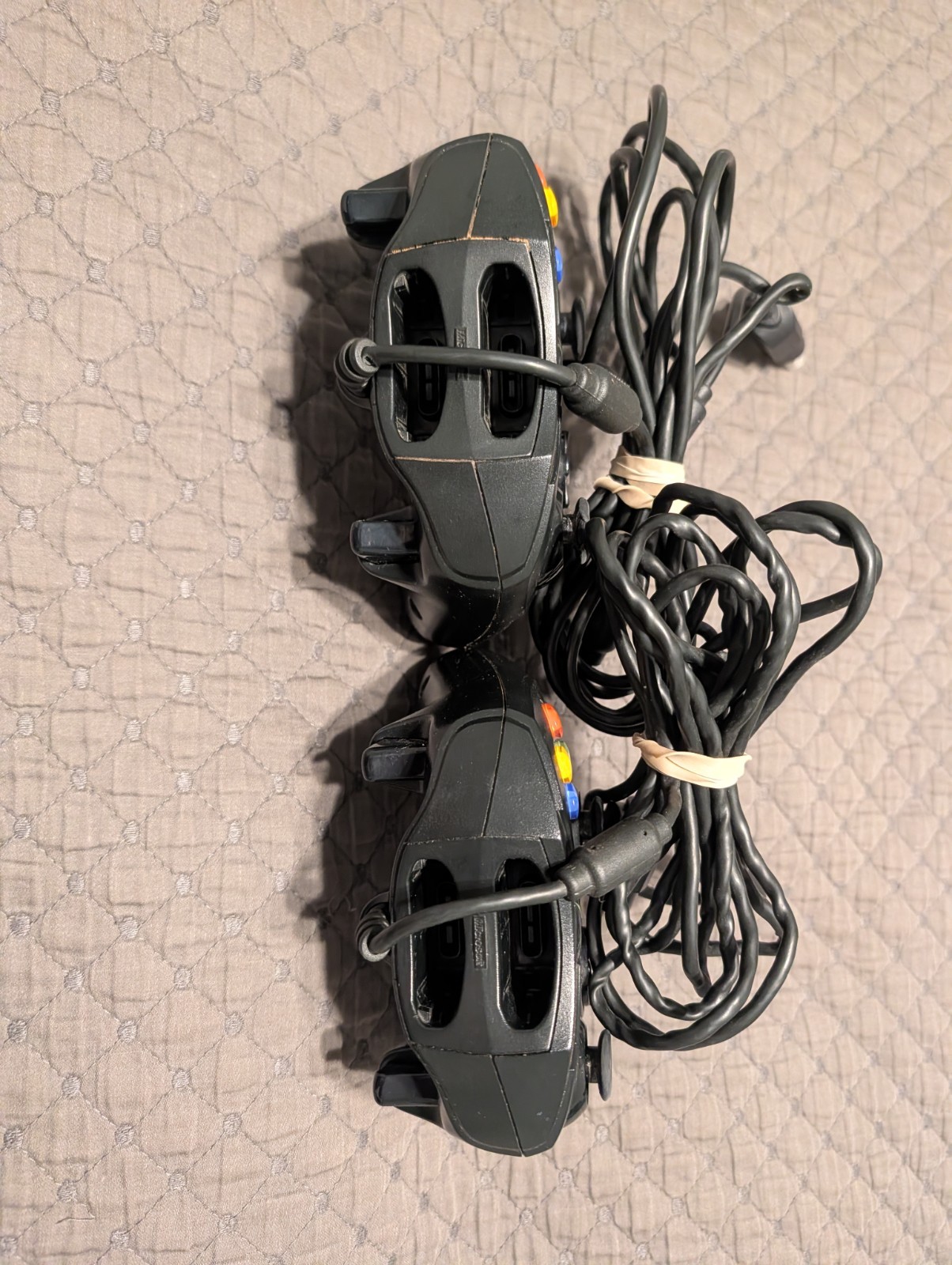 Lot Of 2 Original Xbox OEM S Type Black Controller (X08-69873) Breakaway Tested