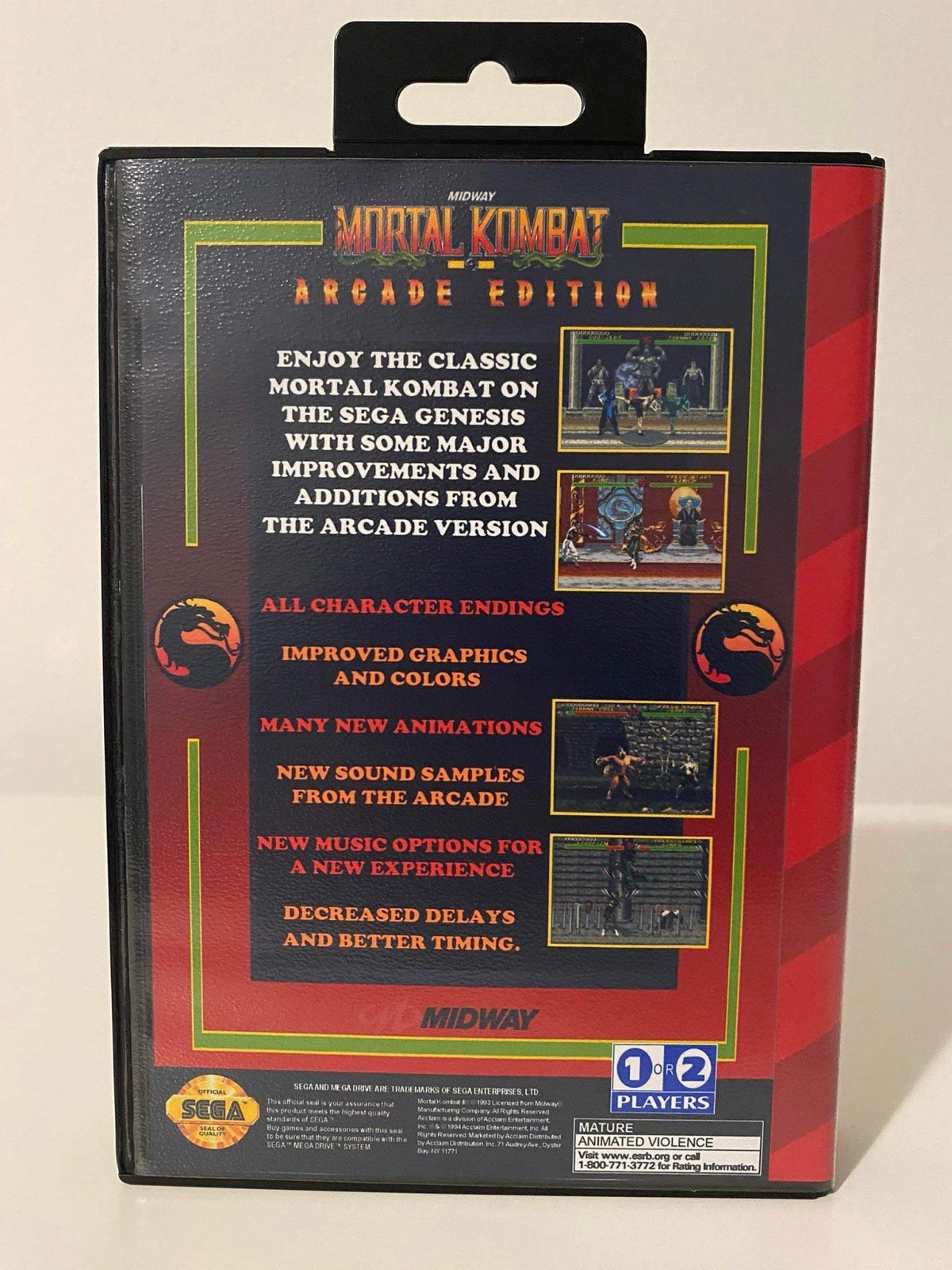Mortal Kombat Arcade Edition Enhanced (Sega Genesis) “Ver 2.4” Most Up To Date