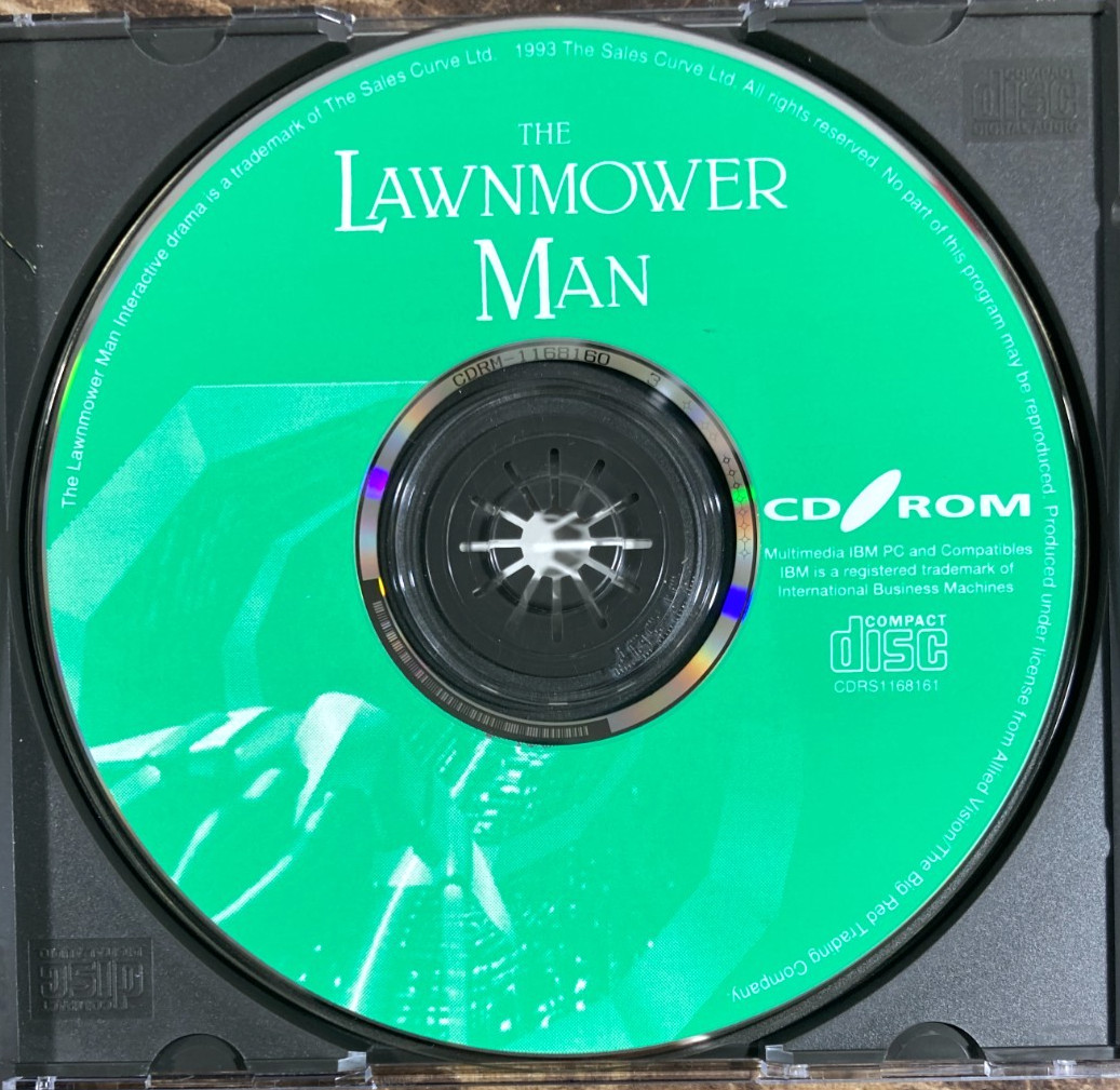 The Lawnmower Man PC CD-Rom Video Game Vintage 1993 Movie VHS Promo Sony EUC