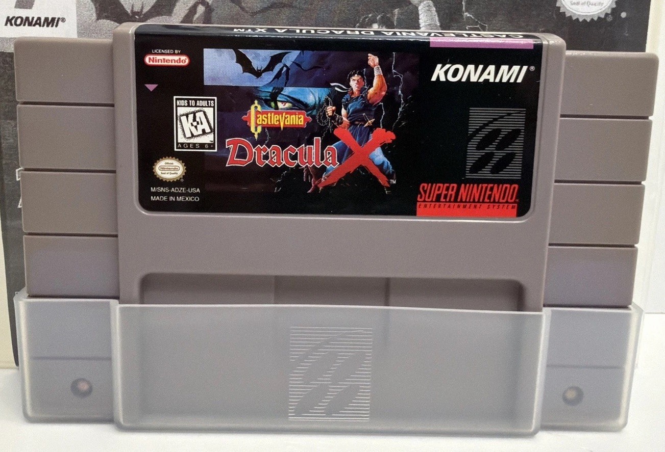 Castlevania Dracula X Super Nintendo Game SNES Authentic w/Collector Case