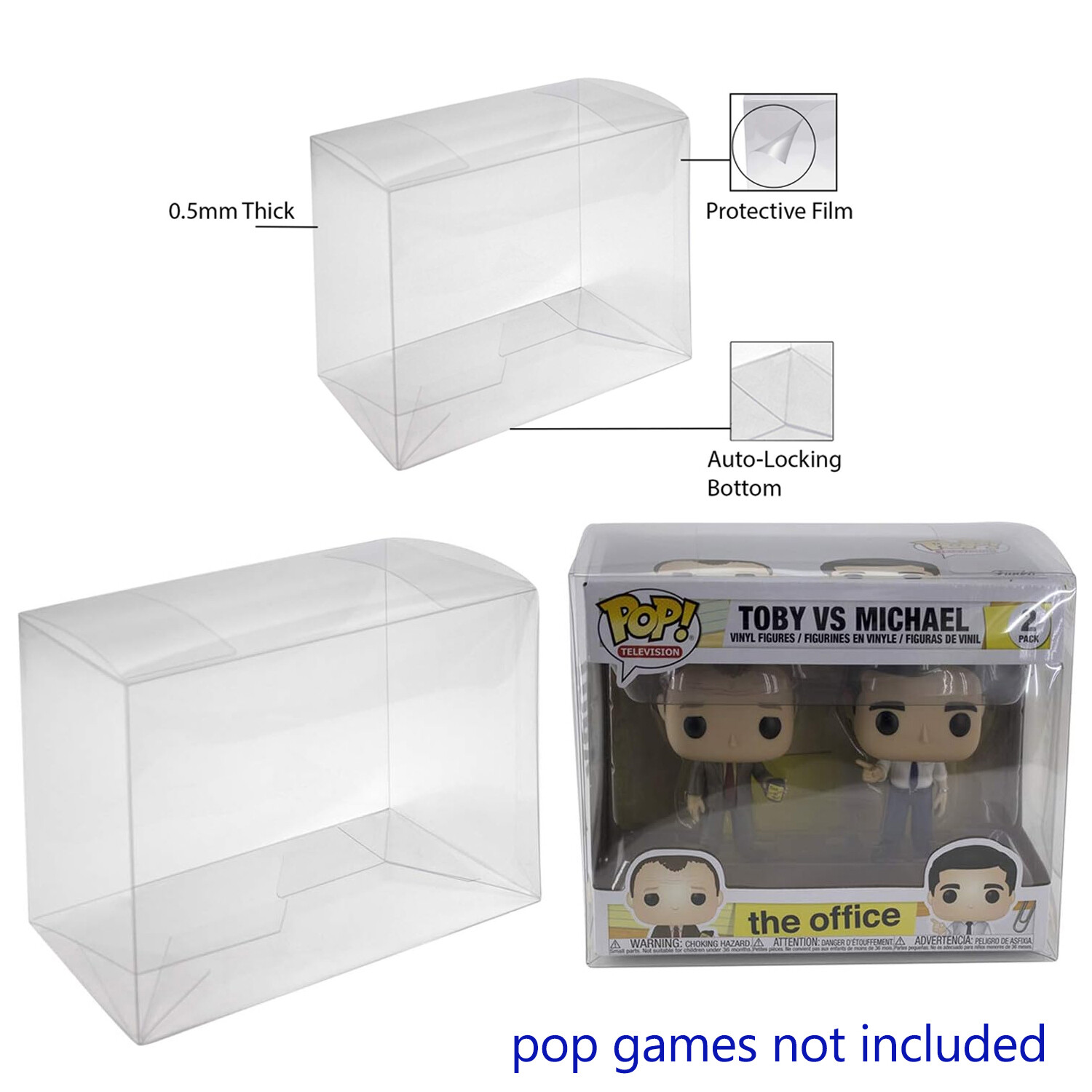 Pop Protector Case For Funko Pop 2 Pack 4” 6” Boxes Vinyl Figures Collectibles