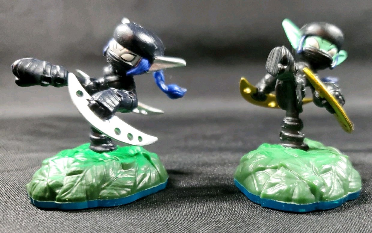 Skylanders Swap Force Ninja Stealth Elf Figure Silver Gold Swords Lot Variant **