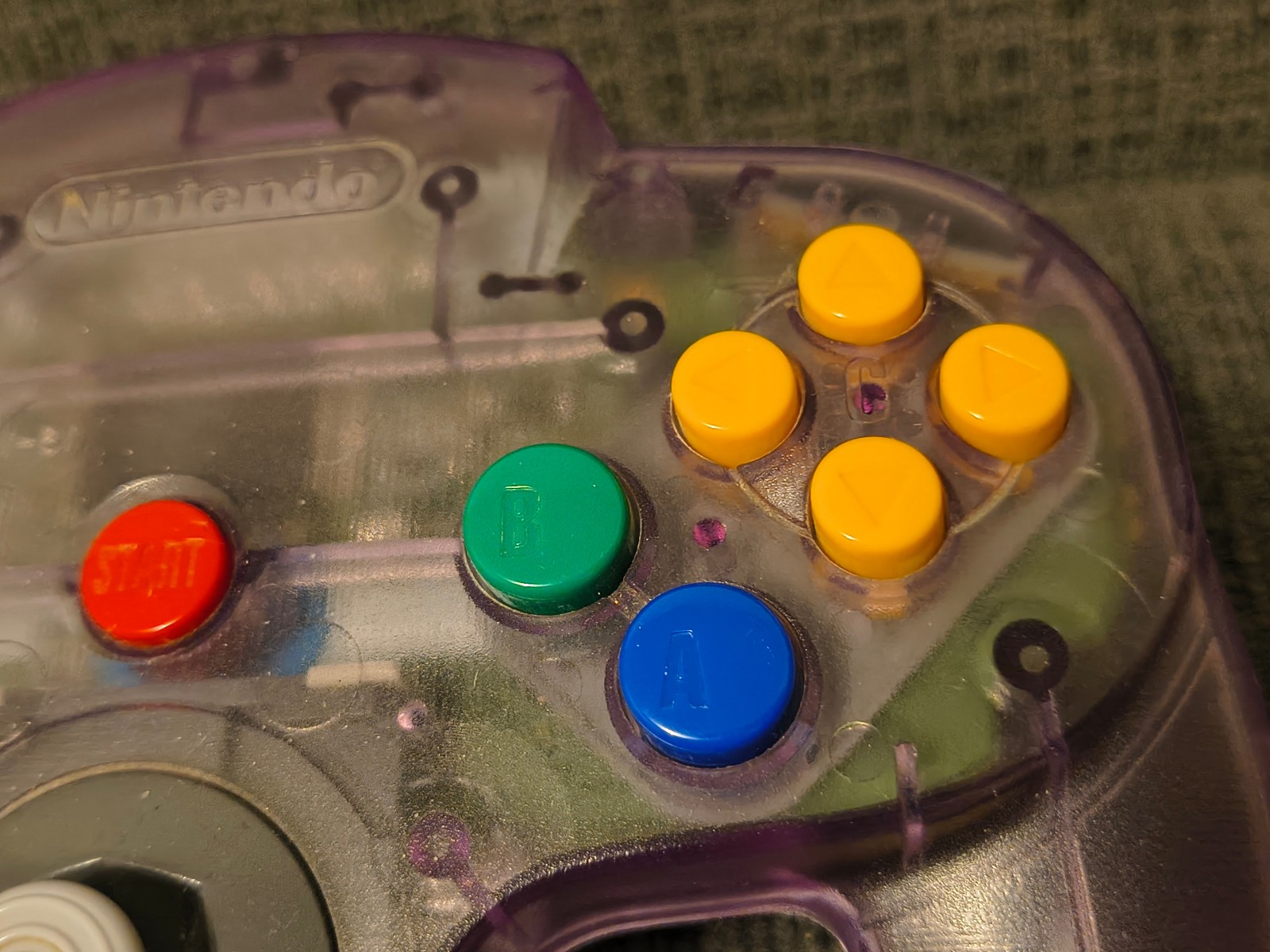 Nintendo 64 controller OEM, atomic purple, working, clean, medium loose stick