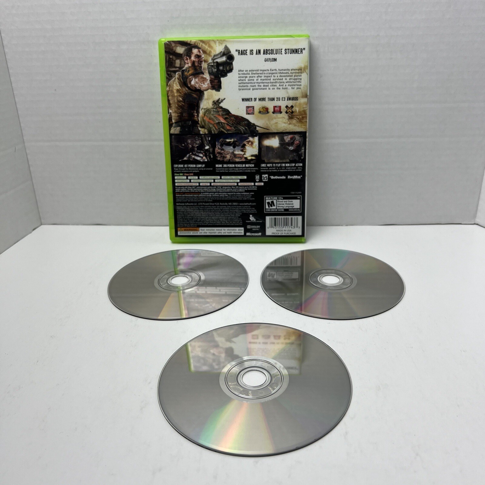 Rage Microsoft Xbox 360 Video Game No Manual