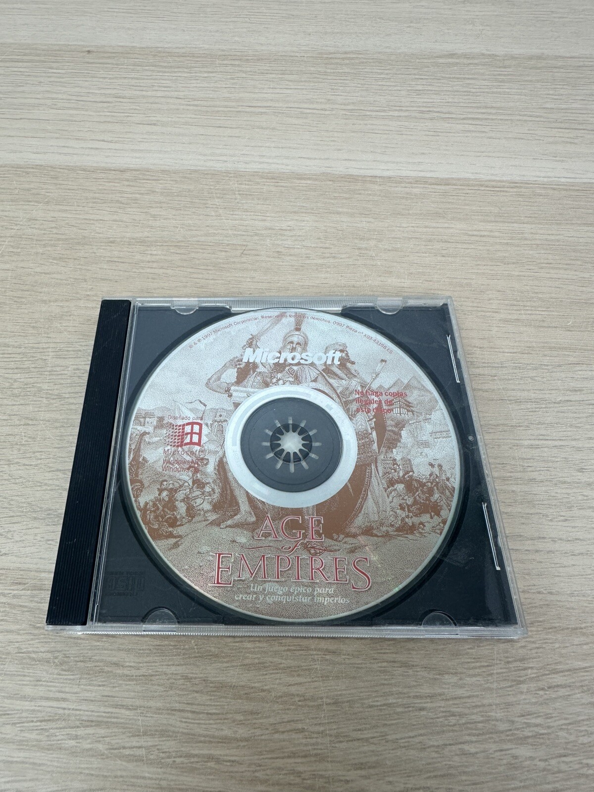 VINTAGE RARE SPANISH MICROSOFT AGE OF EMPIRES – 1997 PC CD ROM GAME – WINDOWS 95