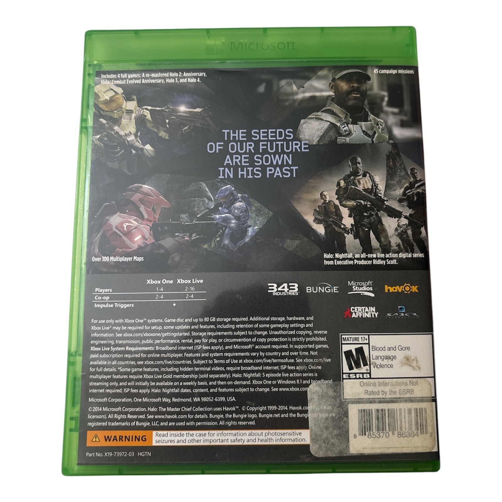 Halo: The Master Chief Collection (Xbox One) Complete Tested