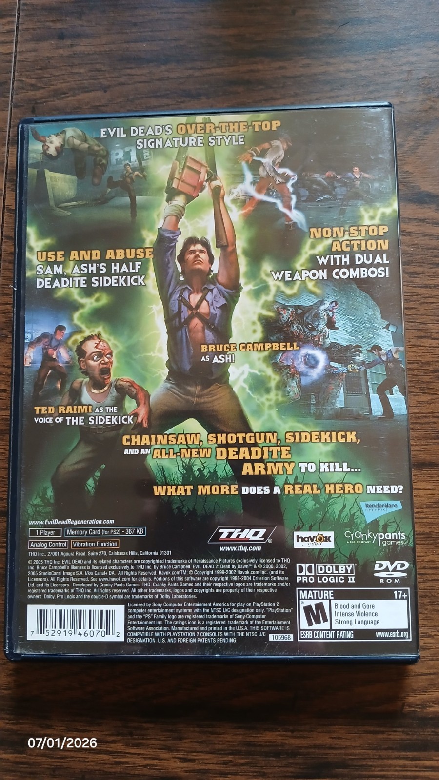 Evil Dead Regeneration Sony PlayStation 2 2005 CIB In Very Good Condition