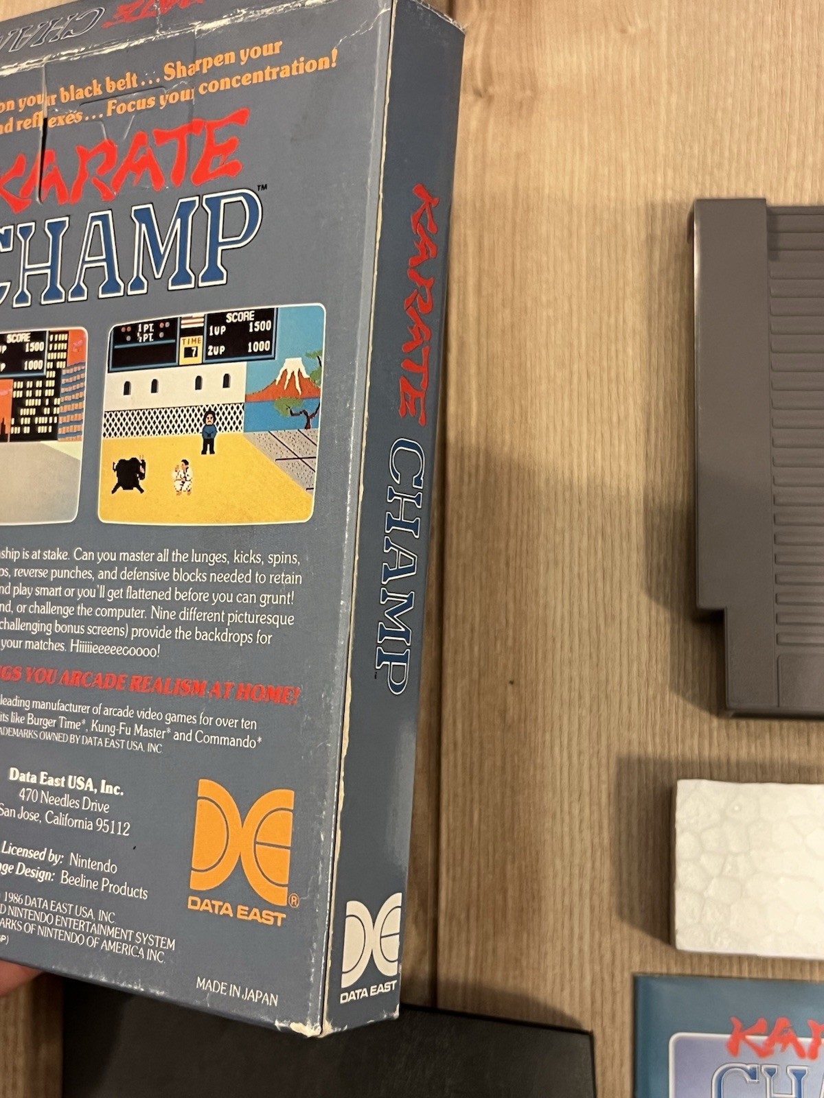 Karate Champ (Nintendo NES, 1986) CIB Complete 5-Screw w/ Hangtab Tested