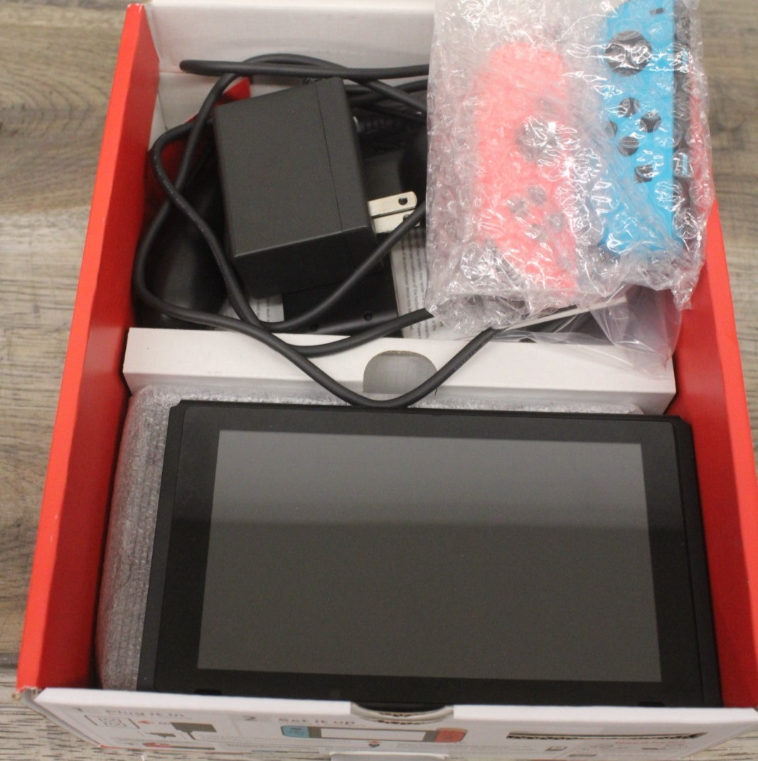 Nintendo Switch with Neon Blue and Neon Red Joy-Con (HAC-001-01)