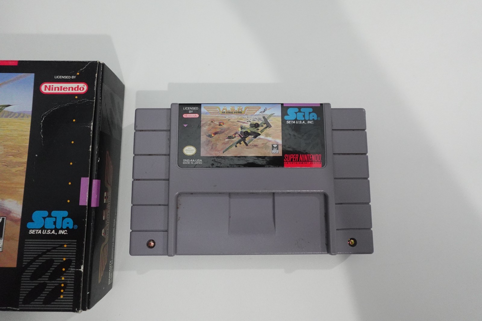 Air Strike Patrol A.S.P. (Super Nintendo SNES, 1994) with Box Nice Condition!