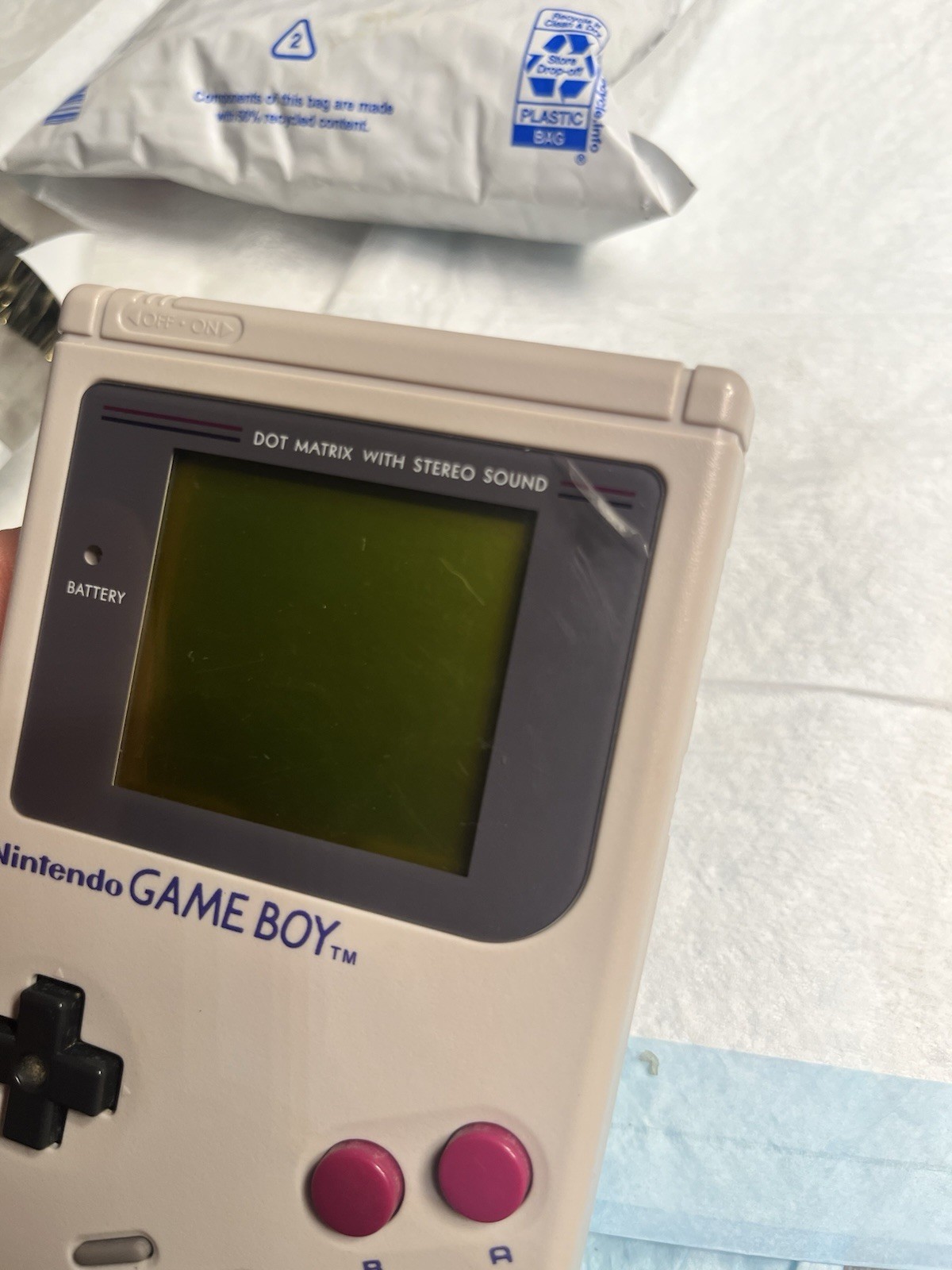 Original Nintendo Gameboy Console With Game ALL ORIGINAL For Parts-repair DMG-01