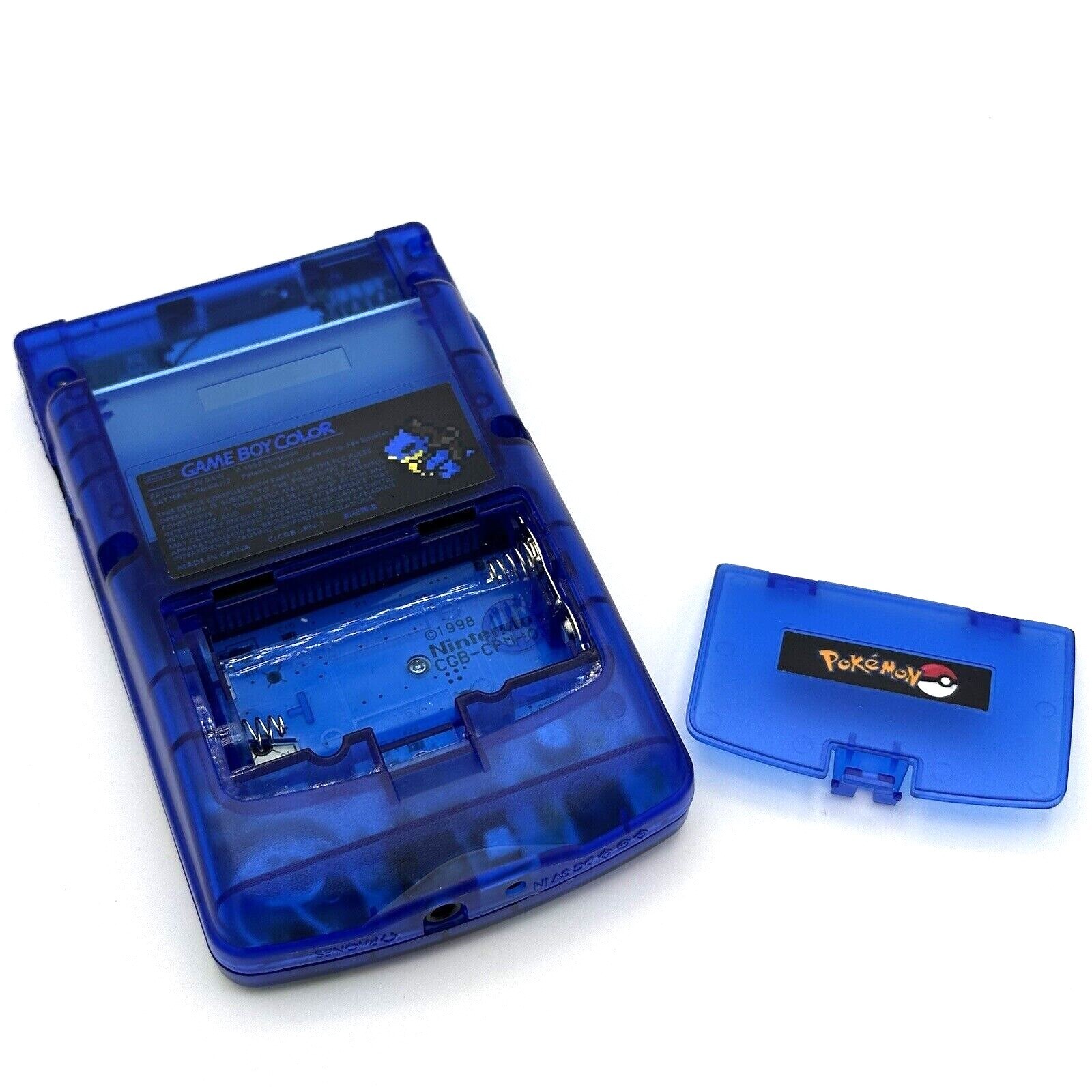 Nintendo Game Boy Color GBC IPS Q5 Backlight Mod Pokemon Blastoise Blue Console