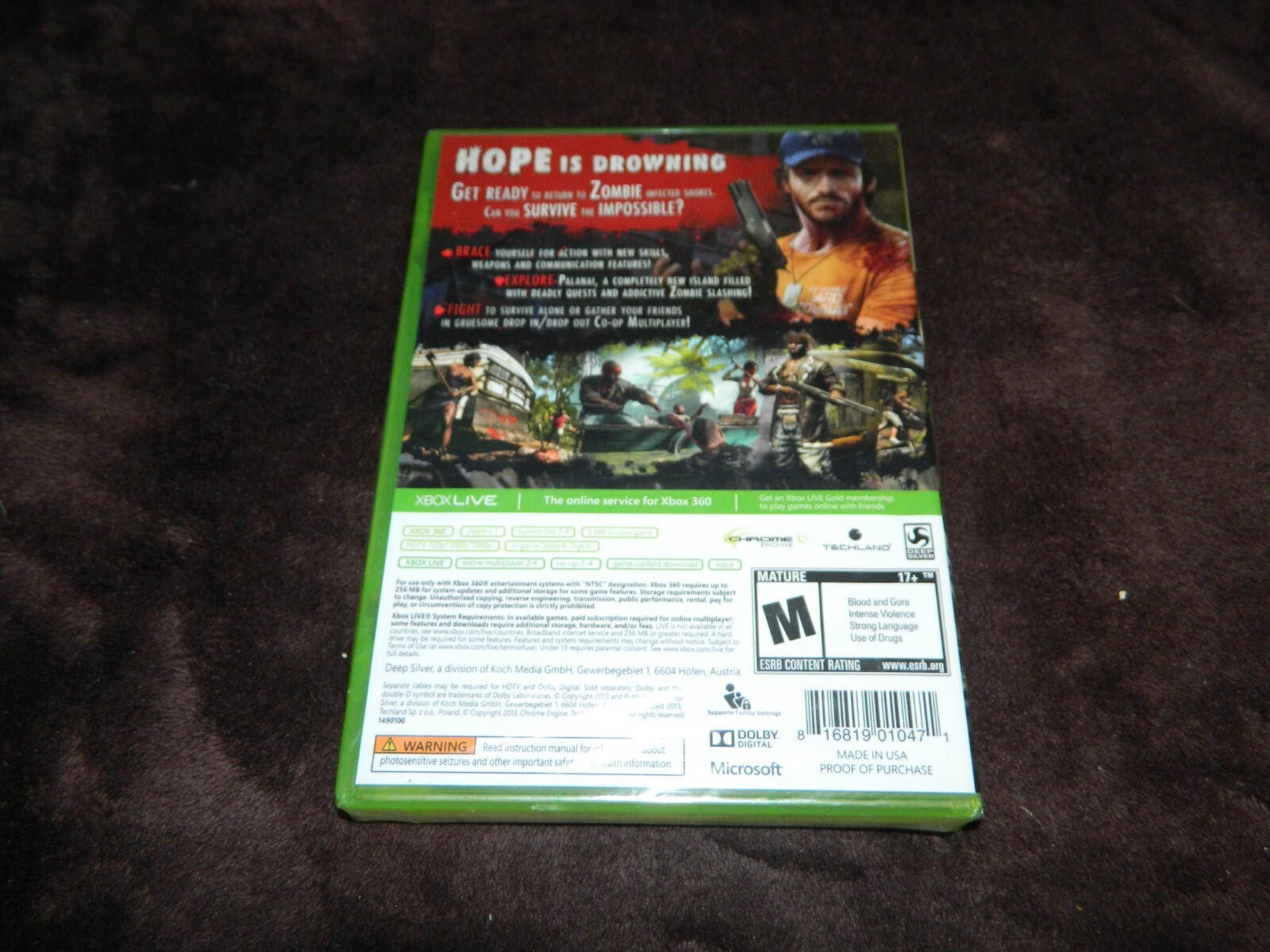 Dead Island: Riptide (Microsoft Xbox 360, 2013) NEW Factory Sealed