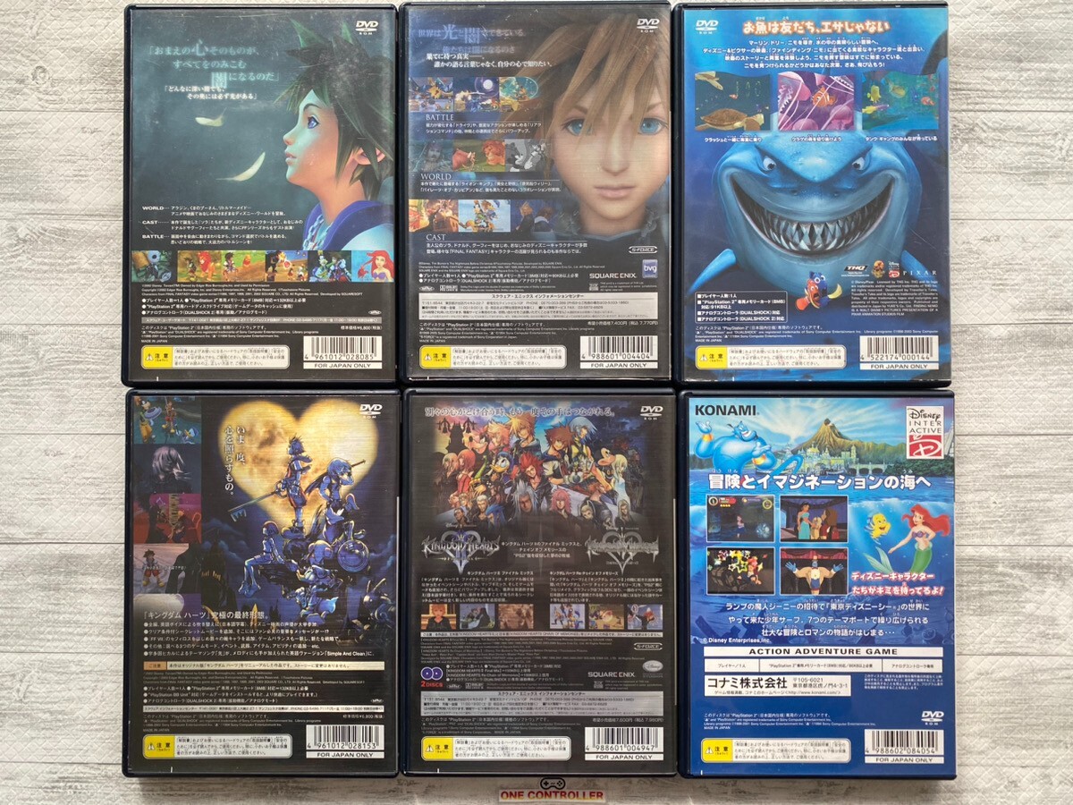 SONY PS2 Kingdom Hearts Ⅰ＆Ⅱ & Final Mix & Finding Nemo & Disney Sea from Japan
