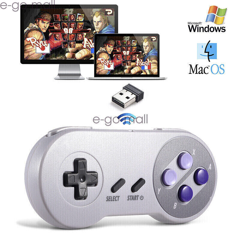 Wireless SNES Controller & USB Receiver for PC MAC Raspberry Pi Windows Computer