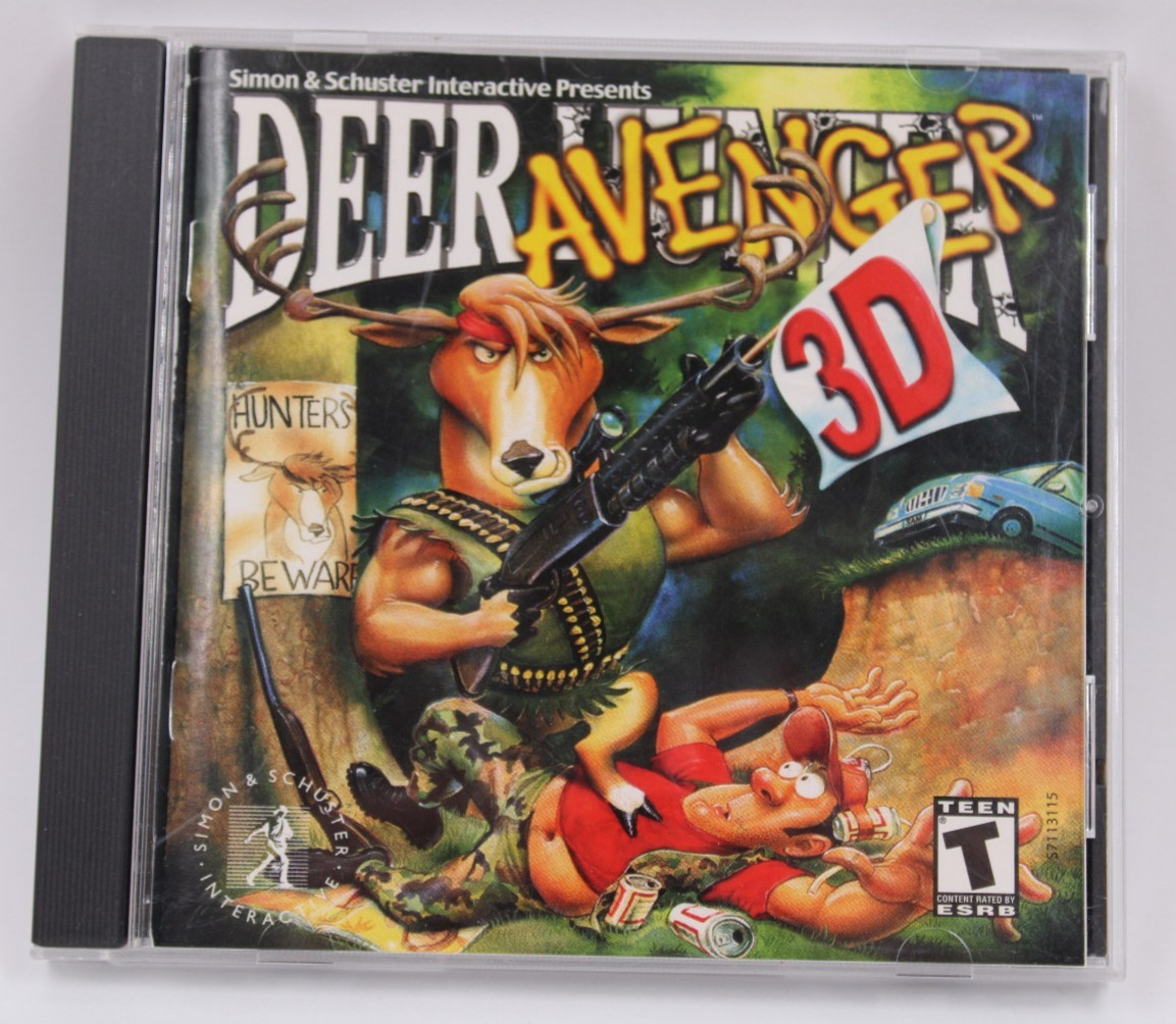 Deer Avenger 3D (Windows/Mac, 2000) Simon Schuster Interactive PC GAME