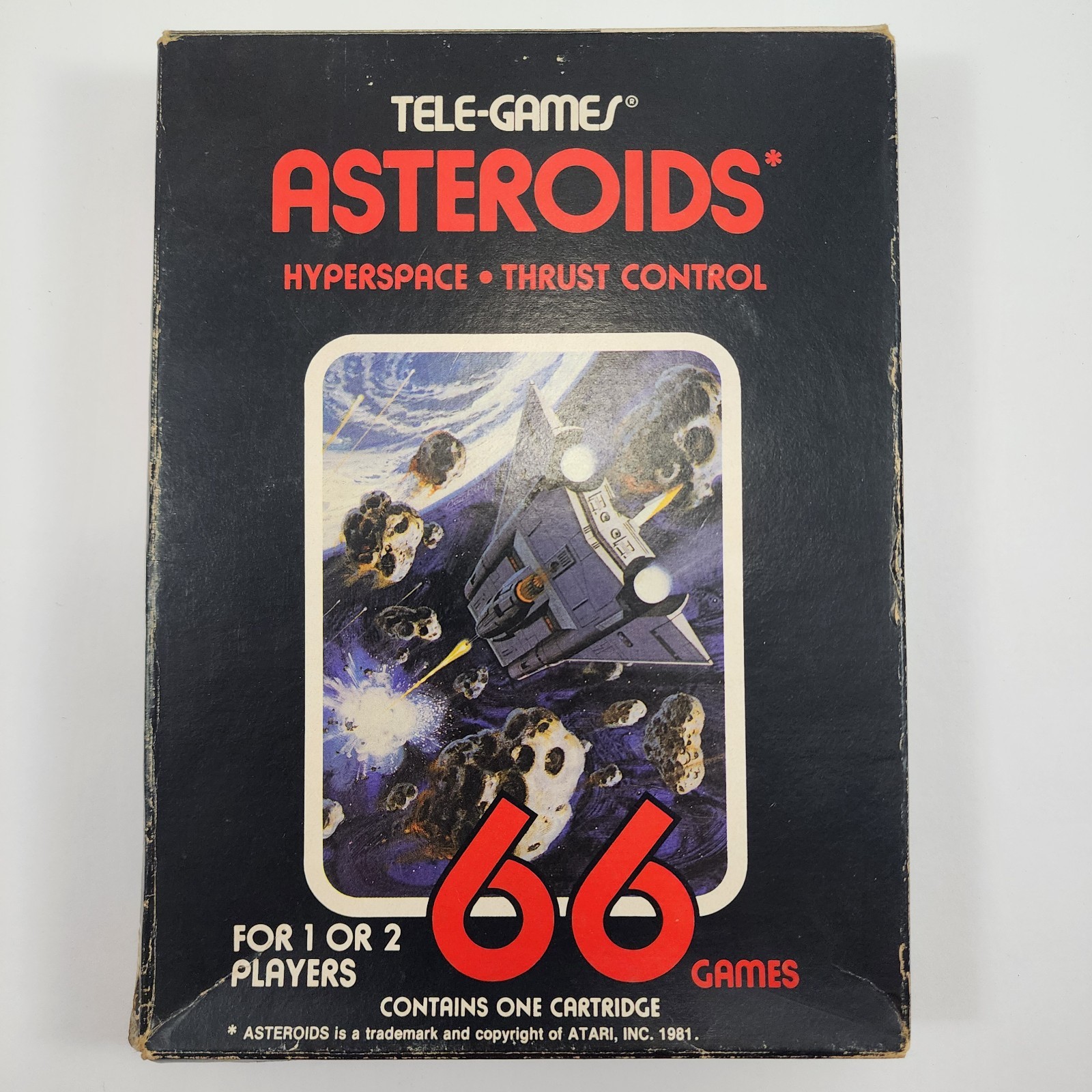 Asteroids (Atari 2600, 1981) Complete w/ Box Manual Sears Tele-Games CIB