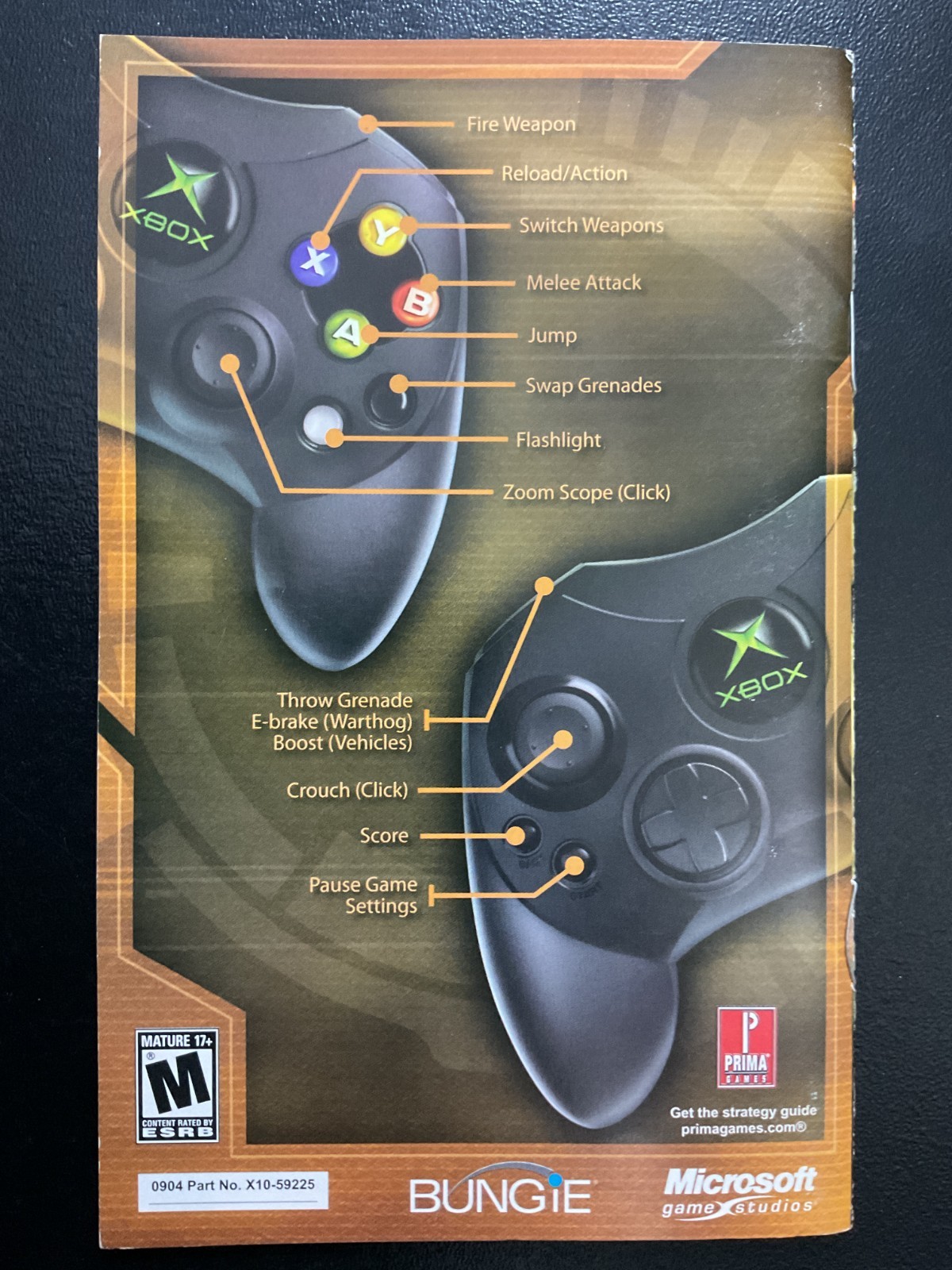 Halo 2 Microsoft XBOX Instruction Manual Only