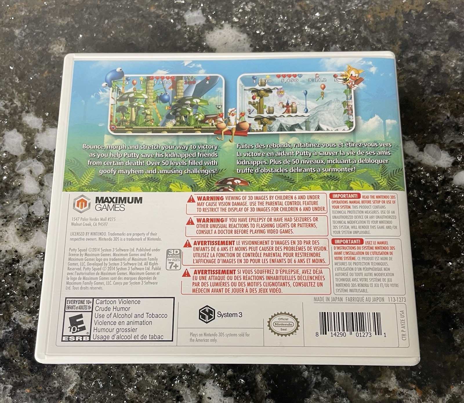 Putty Squad (Nintendo 3DS, 2014) NTSC Version COMPLETE CIB RARE!!