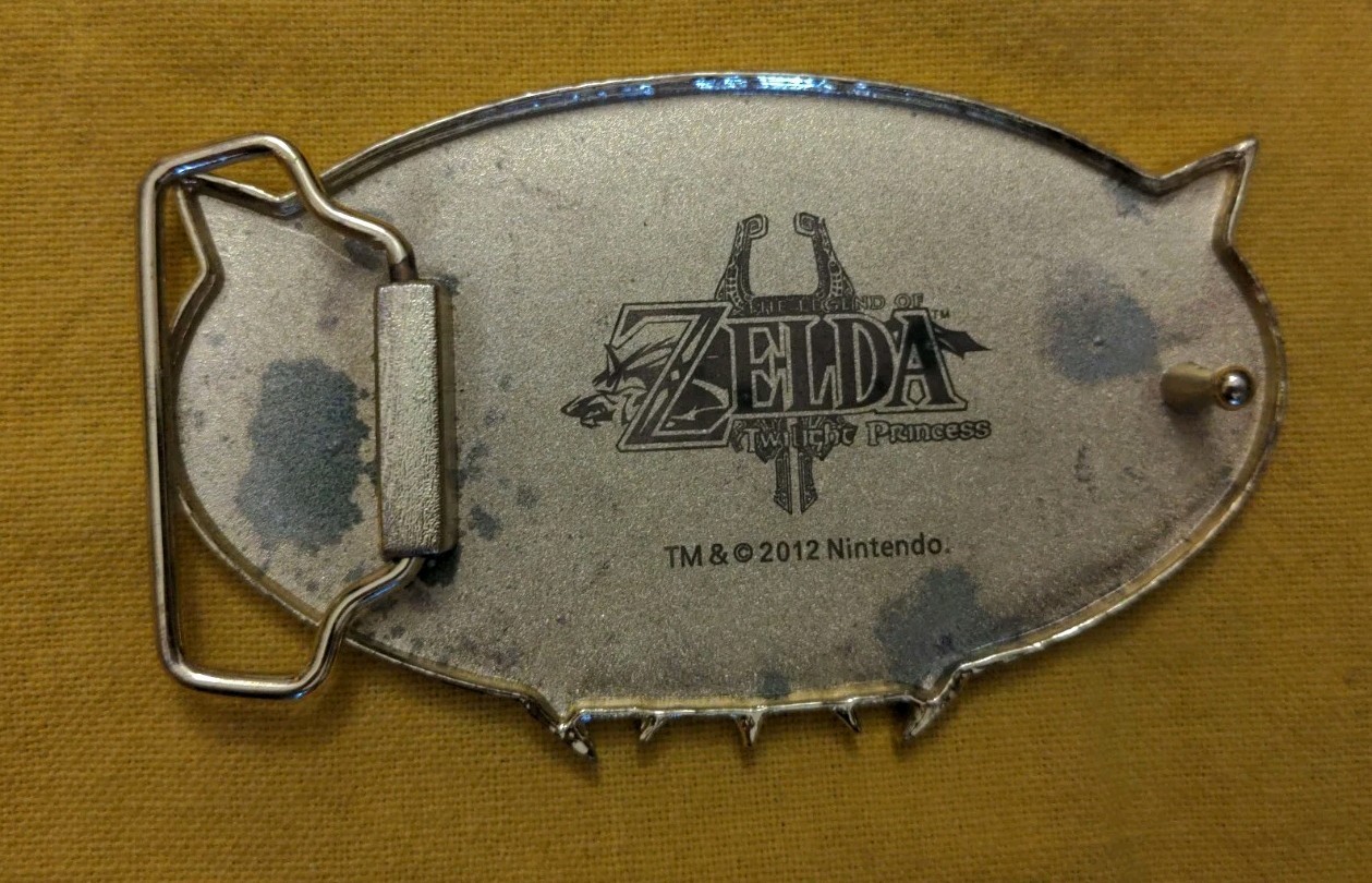 Nintendo The Legend Of Zelda 2012 Triforce Belt Buckle Green Twilight Princess