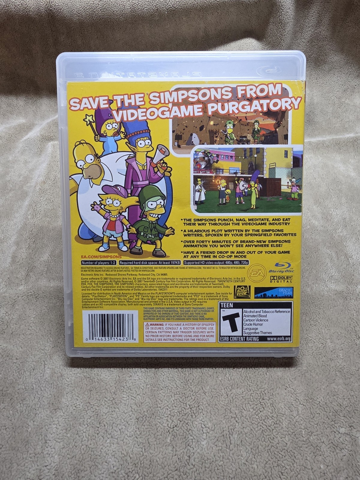 The Simpsons Game (Sony PlayStation 3, 2007) Missing Manual