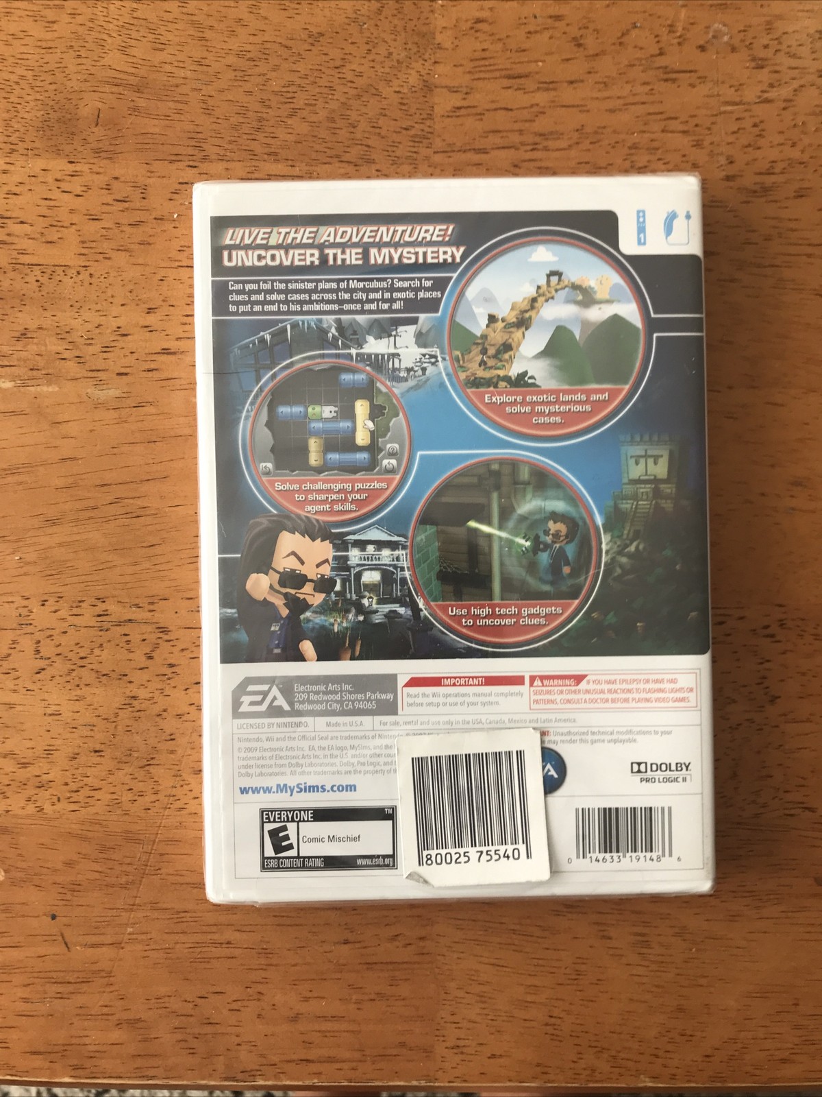 Mysims Agents- New and in Original Package with Unplayed Disc for Wii U or Wii