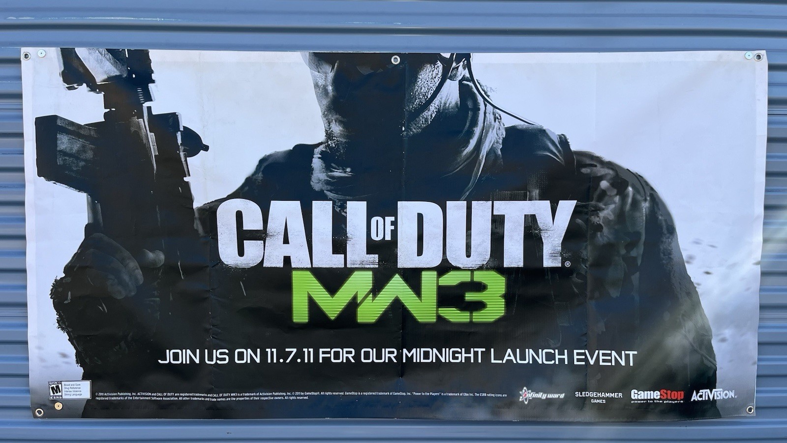 CALL OF DUTY MW3 GameStop Midnight Launch Event Vinyl Promo Banner 2011 6×3 Ft